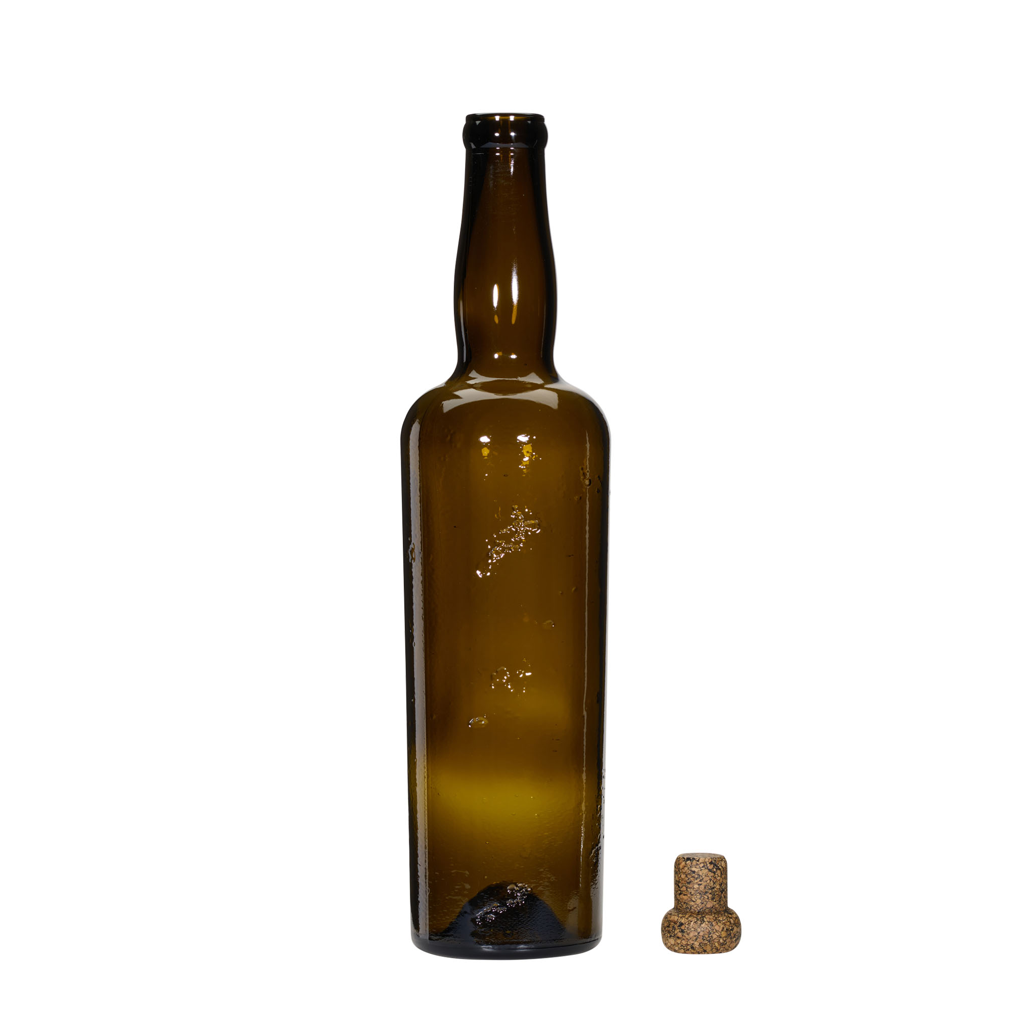 750 ml divoce vyráběná skleněná láhev 'Siroco', hnědá, hrdlo: korek 750 ml divoce vyráběná skleněná láhev 'Siroco', hnědá, hrdlo: korek