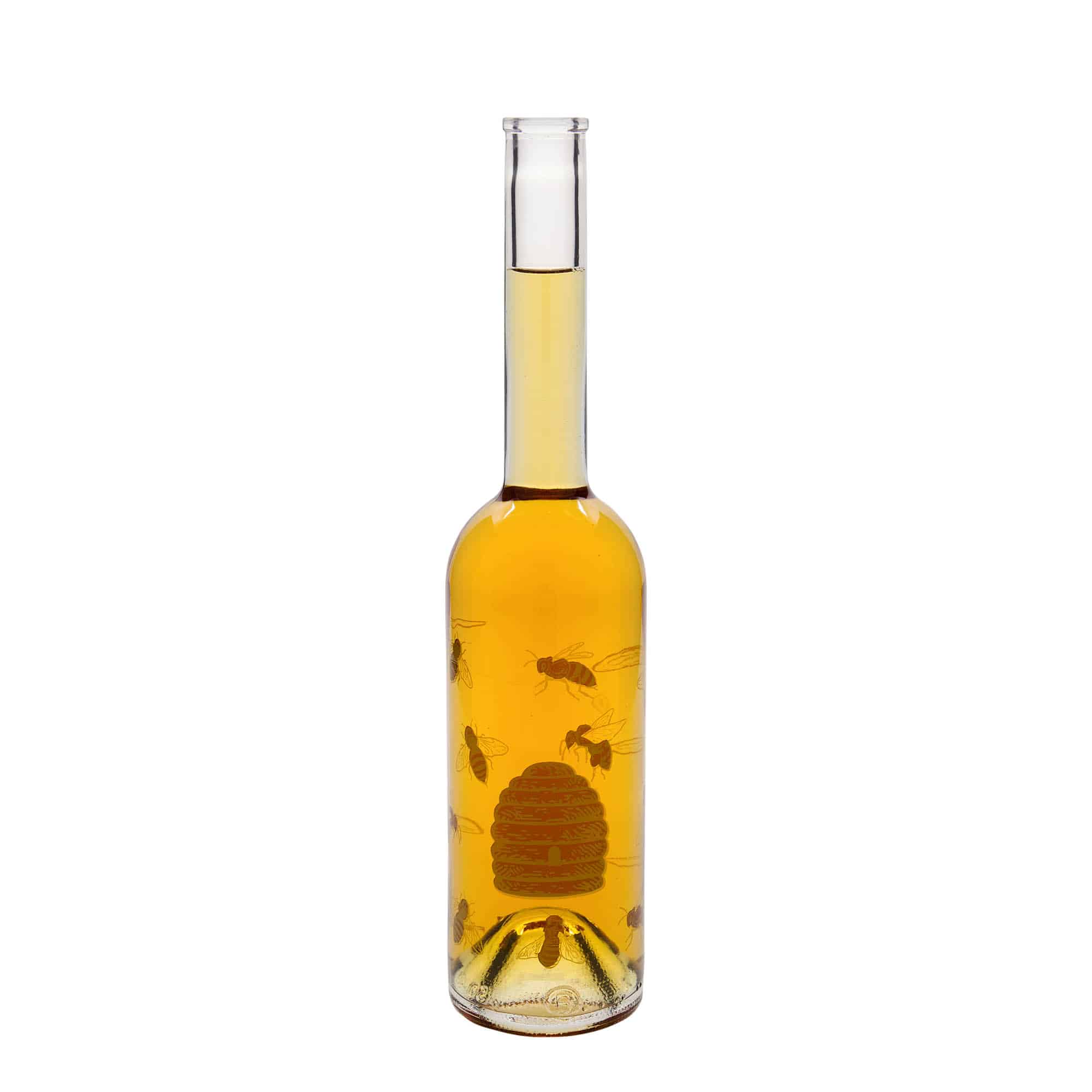 500 ml skleněná láhev 'Opera', motiv: včely, hrdlo: korek