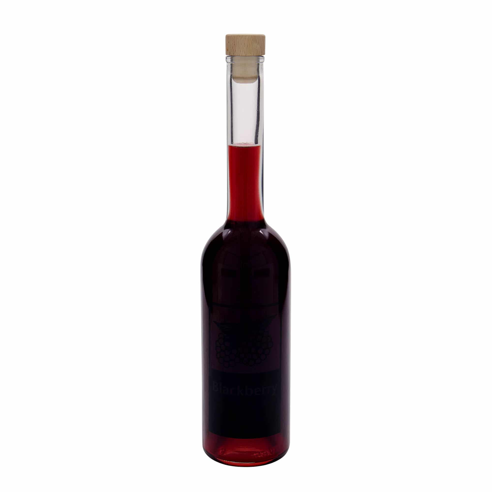 Skleněná lahev 500 ml 'Opera', motiv: Blackberry, uzávěr: korek