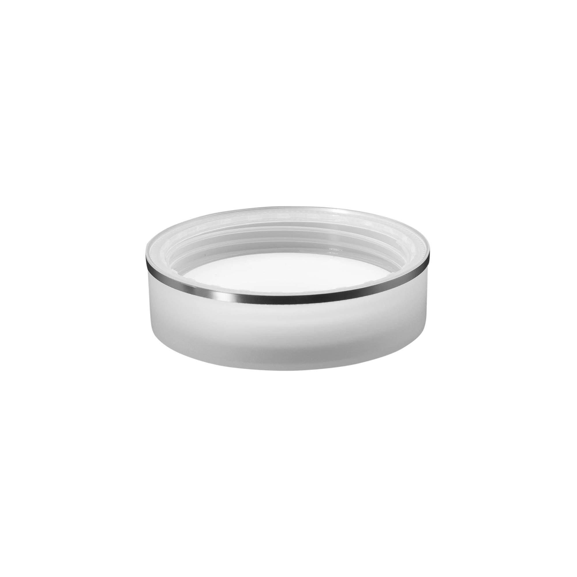 Uzávěr na šroubování „Clear/Platin Edition“, PP plast, bílý, pro hrdlo: 70/2P