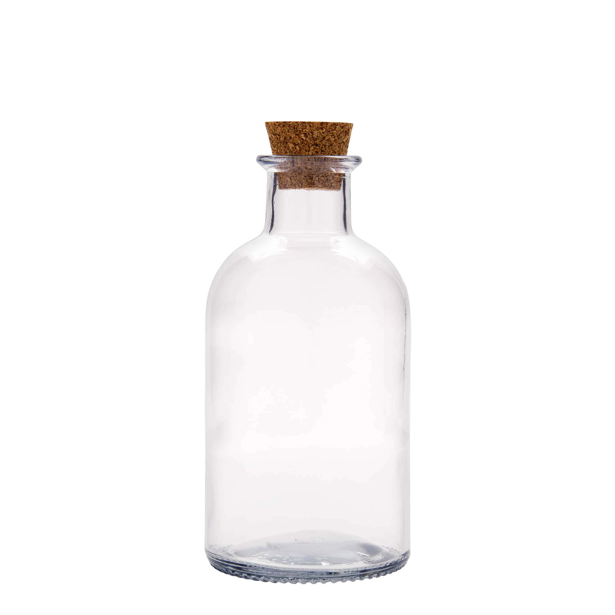 500 ml skleněná láhev lékárníka „Italia“, hrdlo: korek