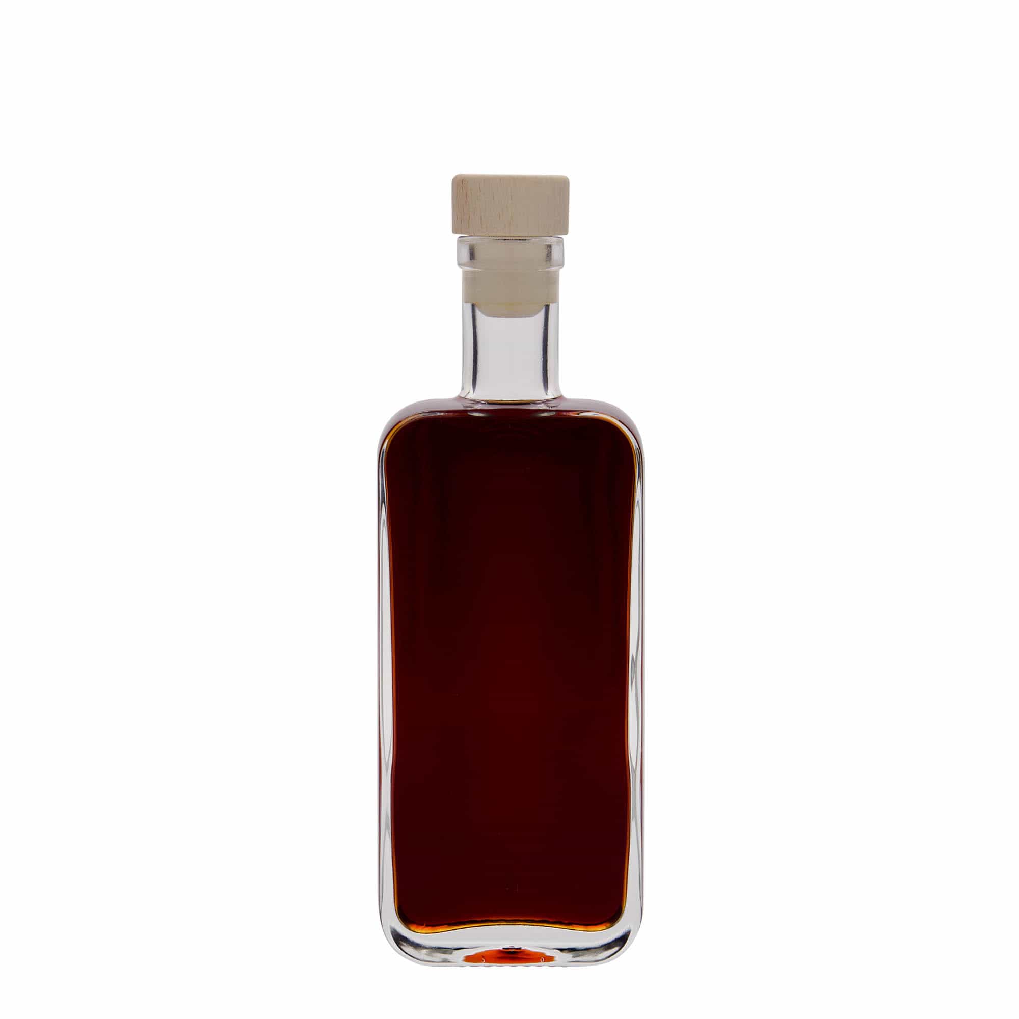 Skleněná lahev 200 ml 'Nice', hranatá, uzávěr: korek