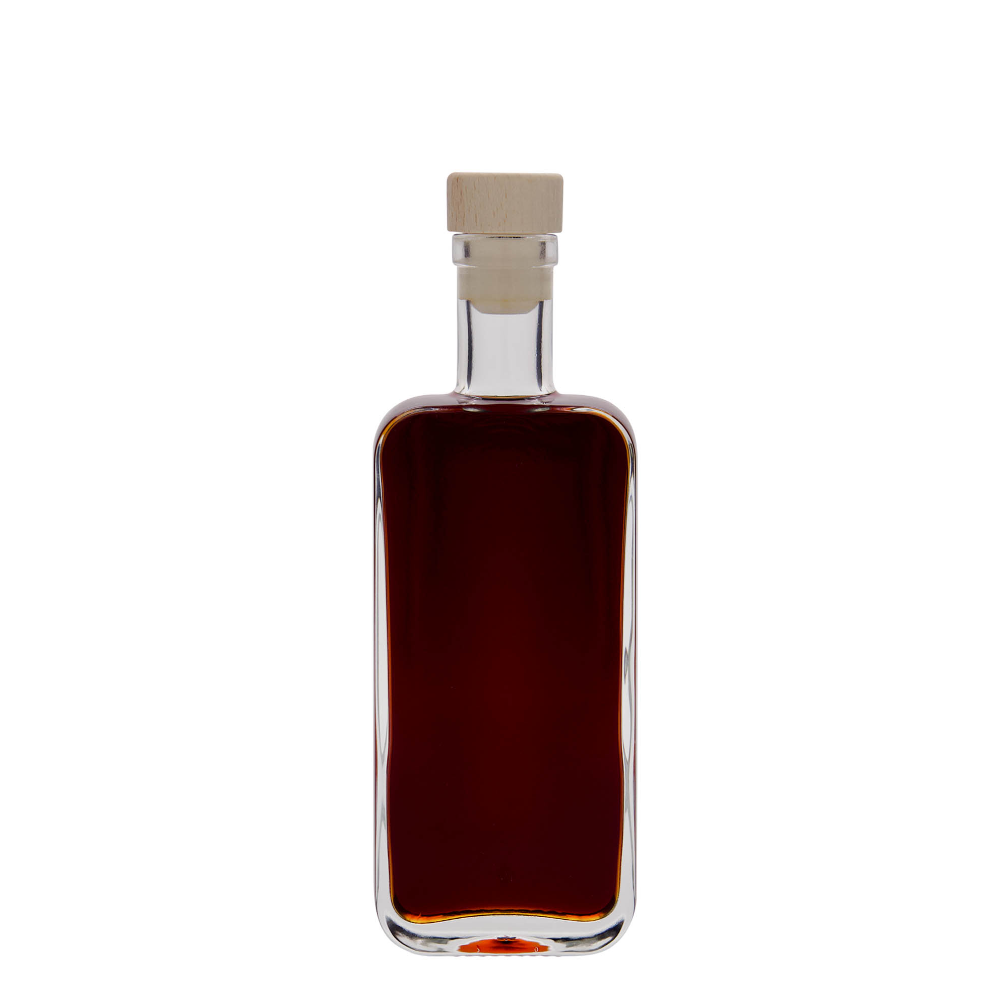 200 ml skleněná láhev „Nice“, obdélníková, hrdlo: korek