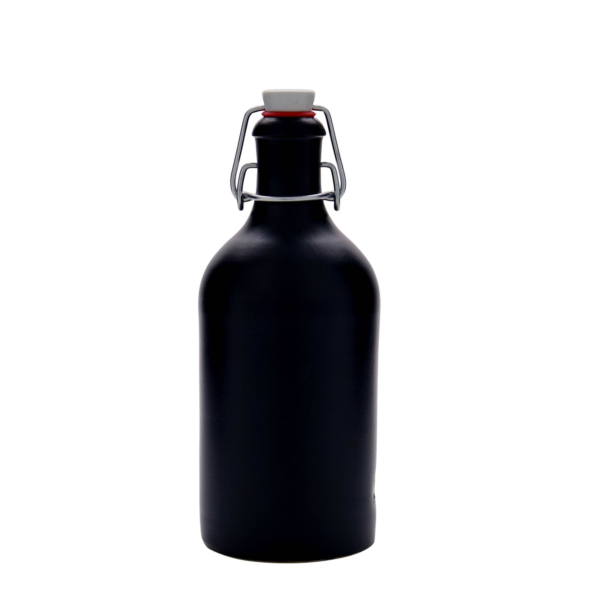 500 ml keramický džbán, kamenina, černý, hrdlo: s uzávěrem na pantu