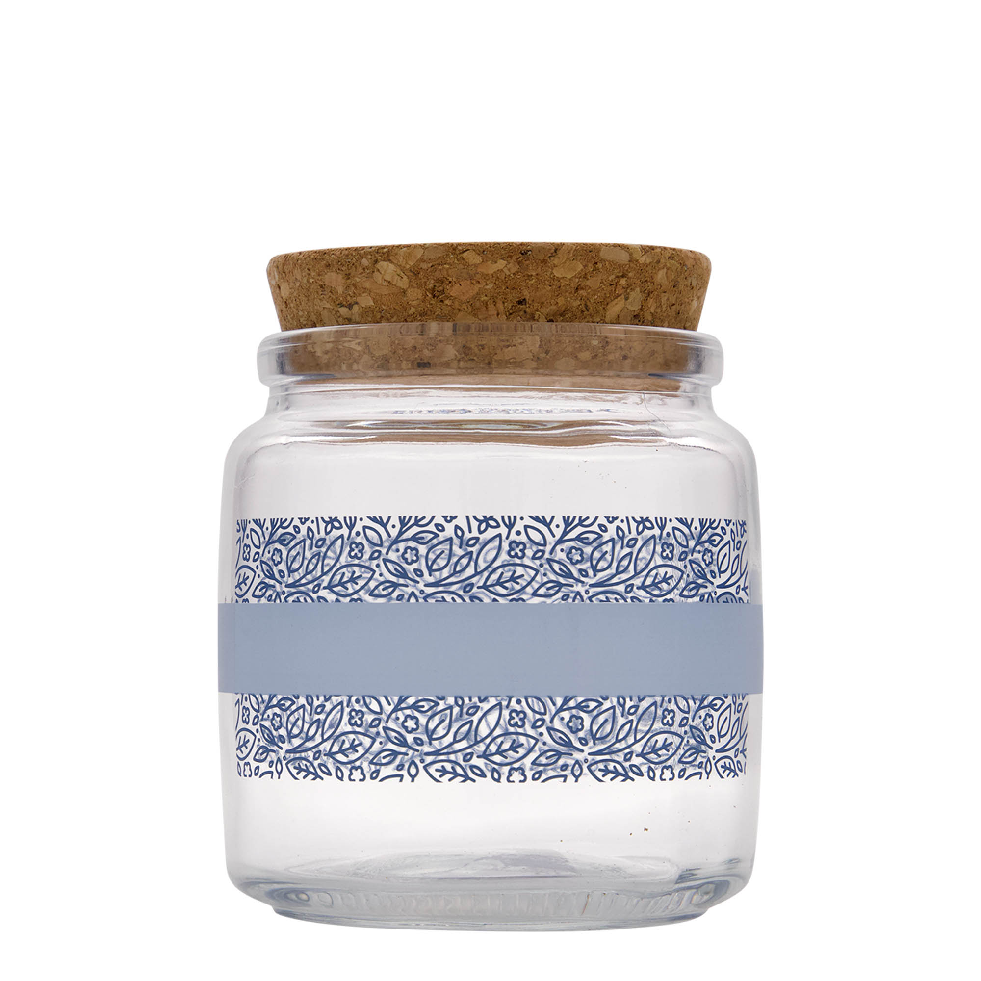 750 ml korková láhev „Giara“, motiv: Naturalmente blu, hrdlo: korek