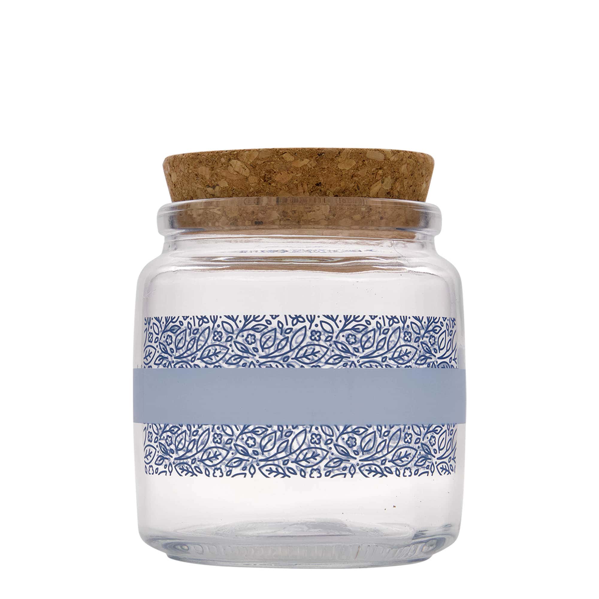 750 ml korková láhev „Giara“, motiv: Naturalmente blu, hrdlo: korek