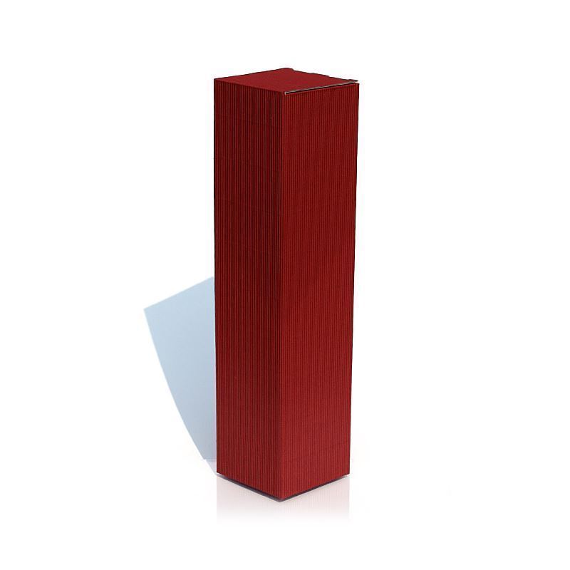 Dárková krabice 'Vlna', obdélníková, karton, červená bordeaux
