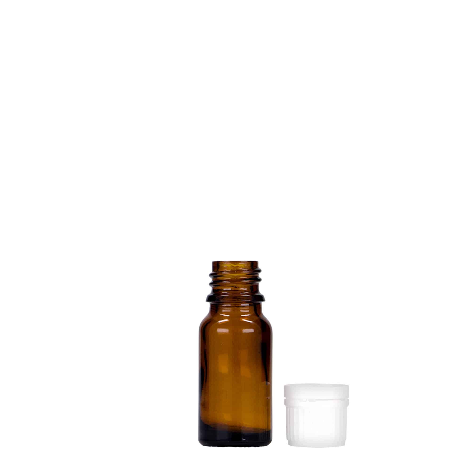 10 ml lékovka, sklo, hnědá, hrdlo: DIN 18