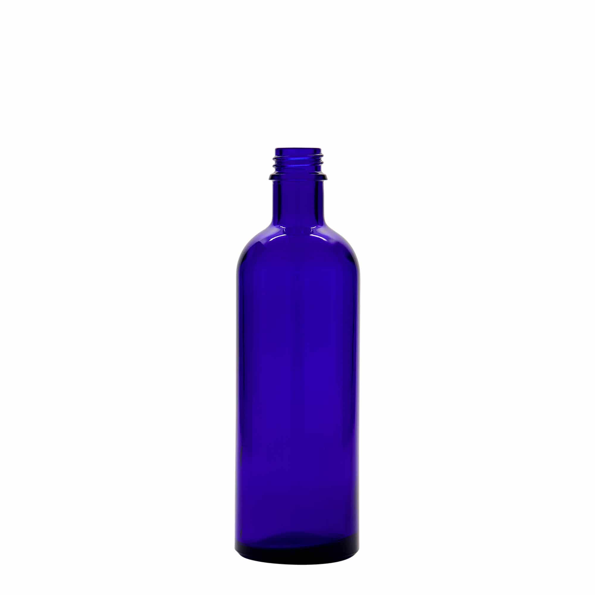 200 ml lékovka, sklo, královská modř, hrdlo: DIN 22