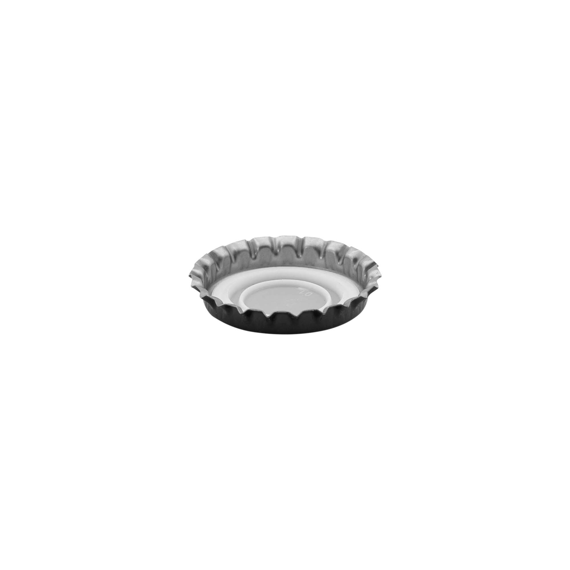 Korunkové uzávěry 29 mm, kov, černé Korunkové uzávěry 29 mm, kov, černé