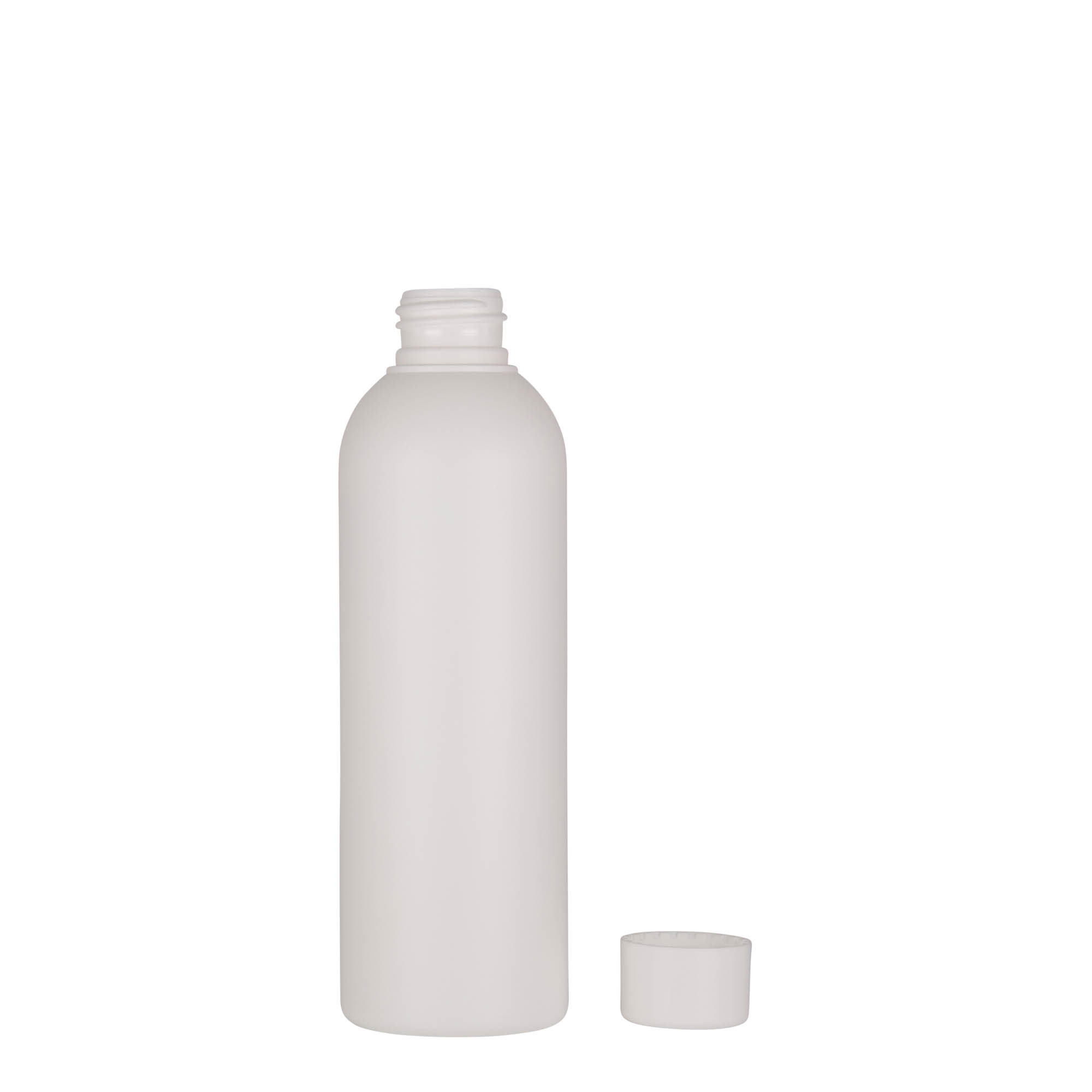 200 ml plastová láhev „Tuffy“, HDPE, bílá, hrdlo: 24/410