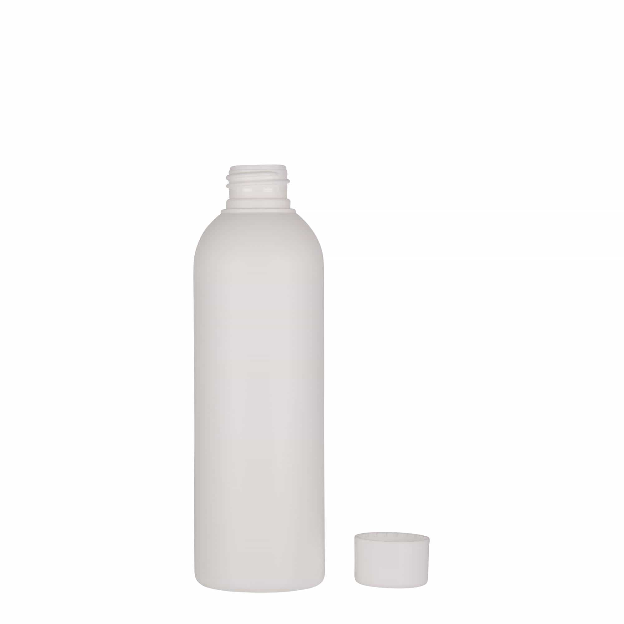 200 ml plastová láhev „Tuffy“, HDPE, bílá, hrdlo: 24/410