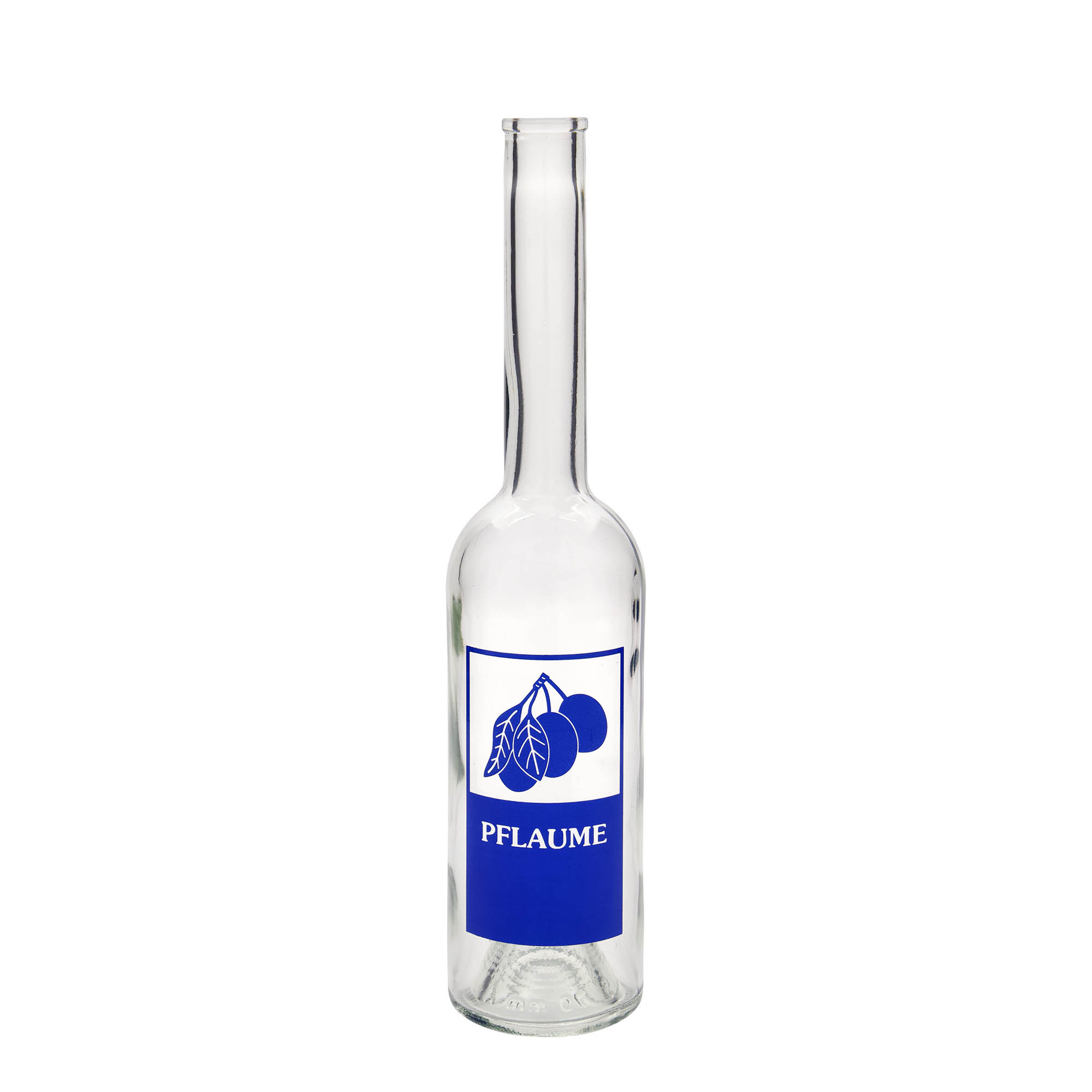 Skleněná lahev 500 ml 'Opera', motiv: Švestka, uzávěr: korek Skleněná lahev 500 ml 'Opera', motiv: Švestka, uzávěr: korek