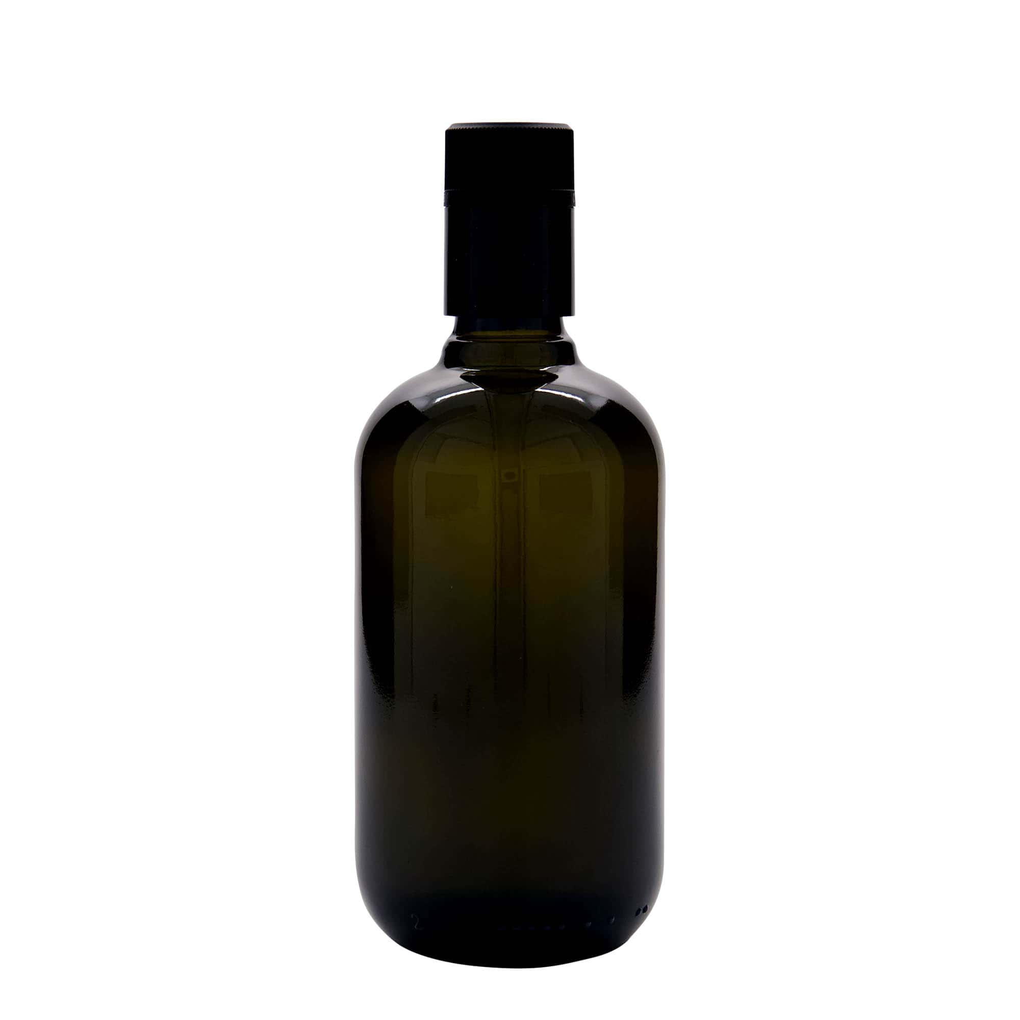 500 ml láhev na ocet/olej „Biolio“, sklo antik zelené, hrdlo: DOP