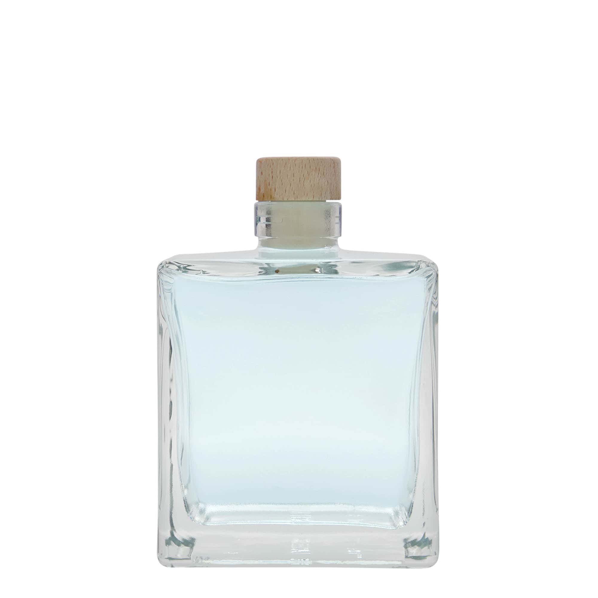 Skleněná lahev 500 ml 'Cube', čtvercová, uzávěr: korek