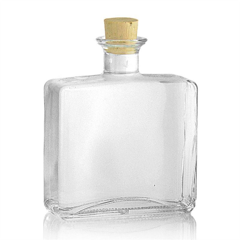 Skleněná lahev 500 ml 'Julia', hranatá, uzávěr: korek Skleněná lahev 500 ml 'Julia', hranatá, uzávěr: korek