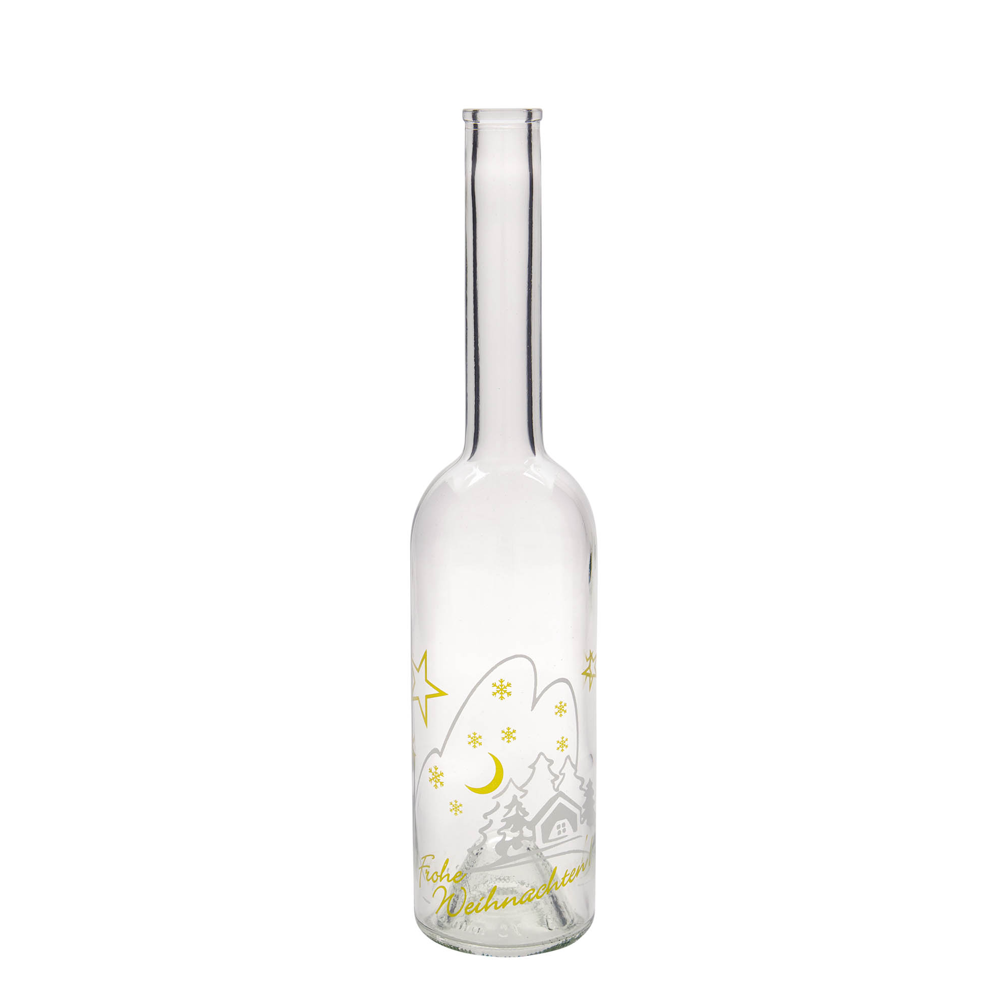 500 ml skleněná láhev 'Opera', motiv: vánoční idyla, hrdlo: korek 500 ml skleněná láhev 'Opera', motiv: vánoční idyla, hrdlo: korek