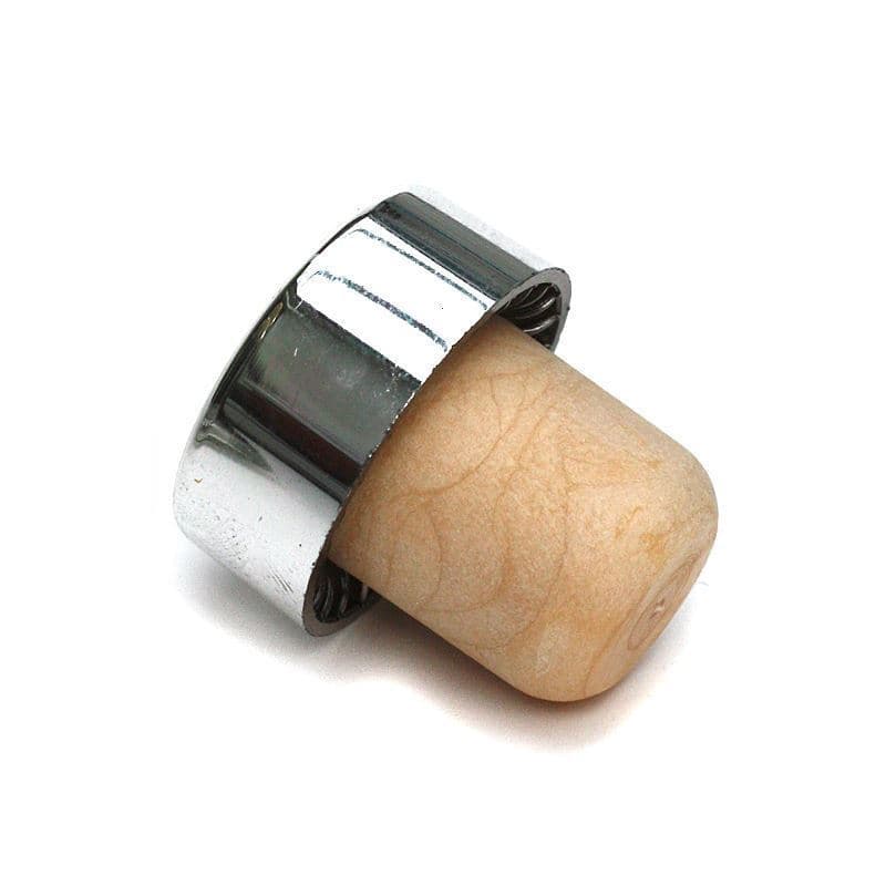 Korek s úchytem 19 mm, plast, stříbrný, pro uzávěr: korek