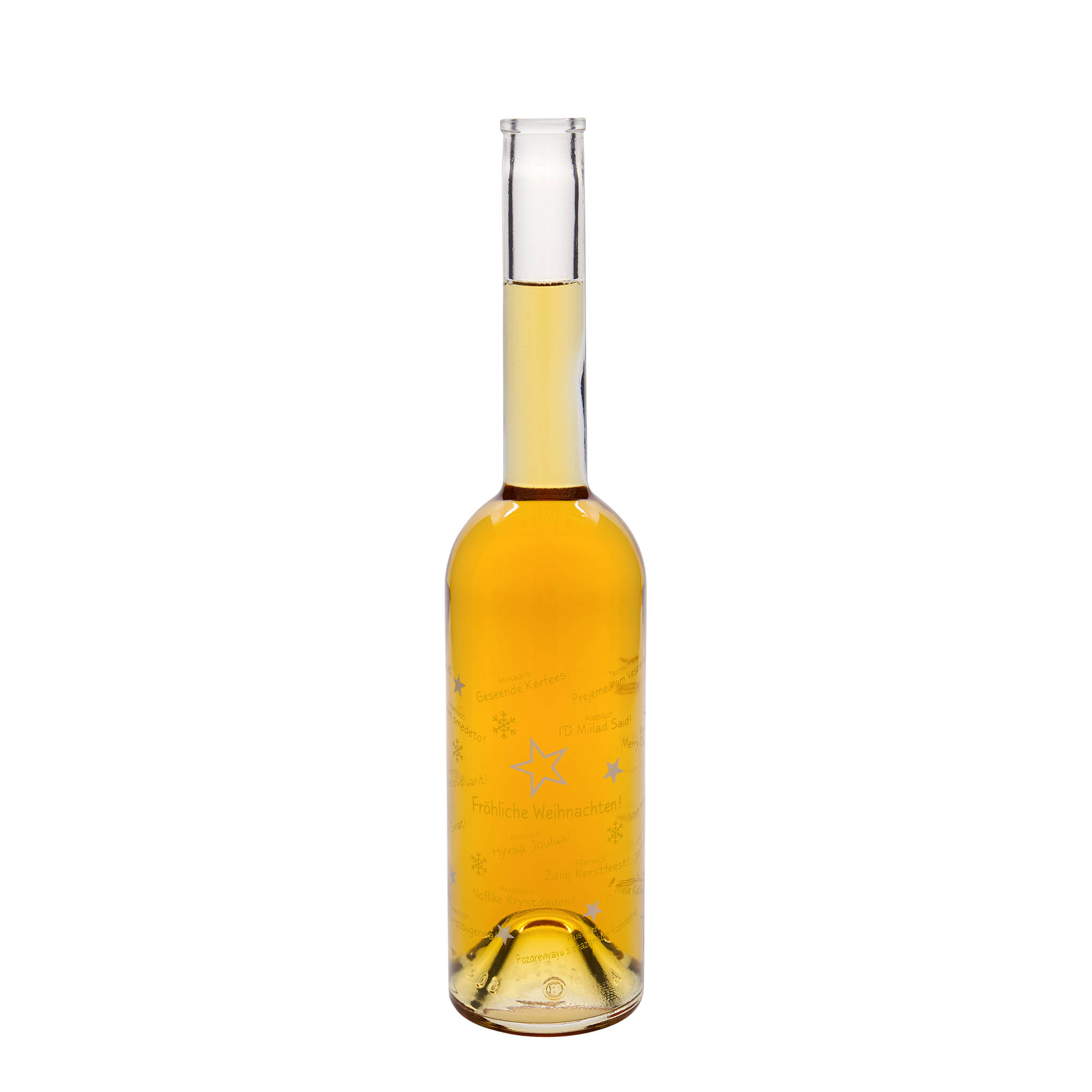500 ml skleněná láhev 'Opera', motiv: Vánoce ve světě, hrdlo: korek