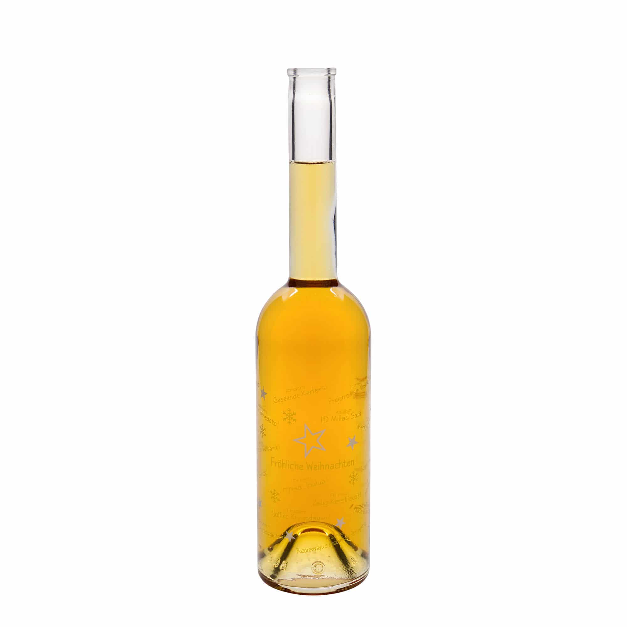 500 ml skleněná láhev 'Opera', motiv: Vánoce ve světě, hrdlo: korek