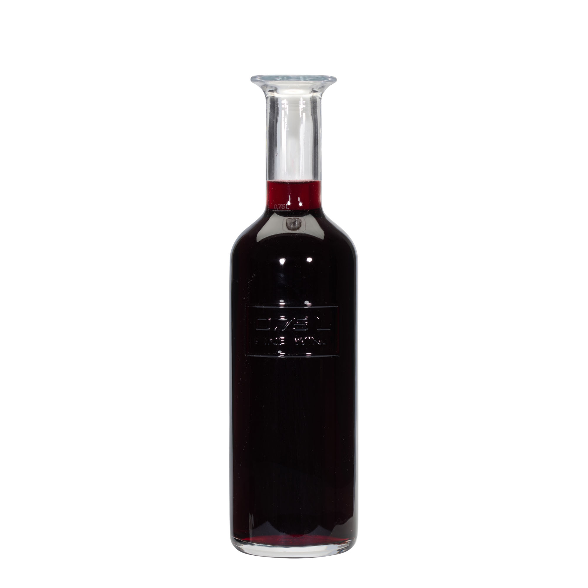 750 ml skleněná láhev 'Optima Fine Wine', hrdlo: korek