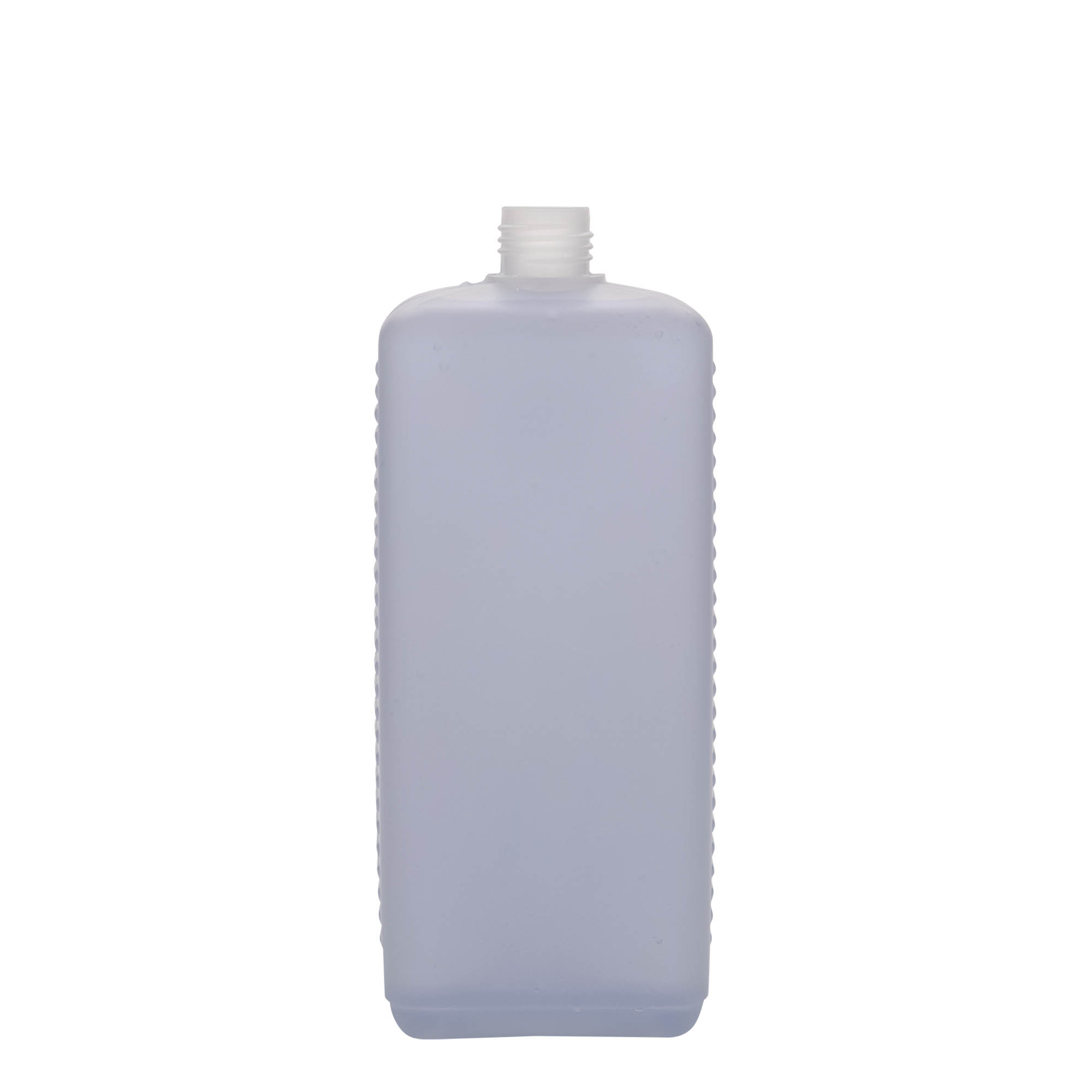 1.000 ml kanystr, obdélníkový, HDPE plast, přírodní, hrdlo: DIN 25 EPE