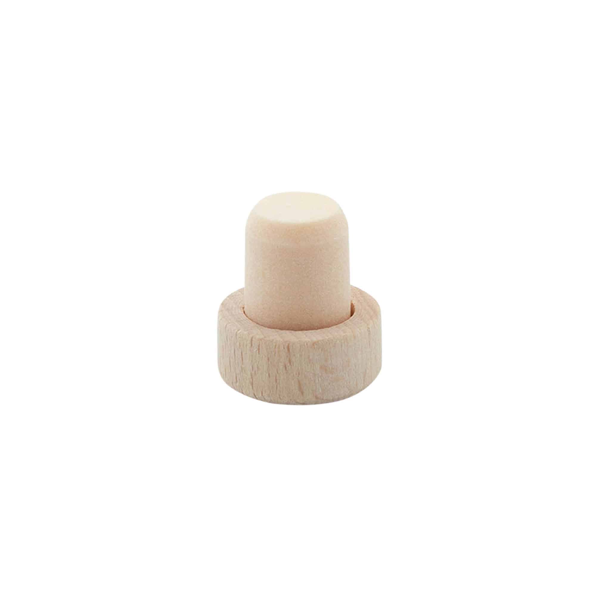 Korek s úchytem 14 mm, dřevo/plast, pro uzávěr: korek