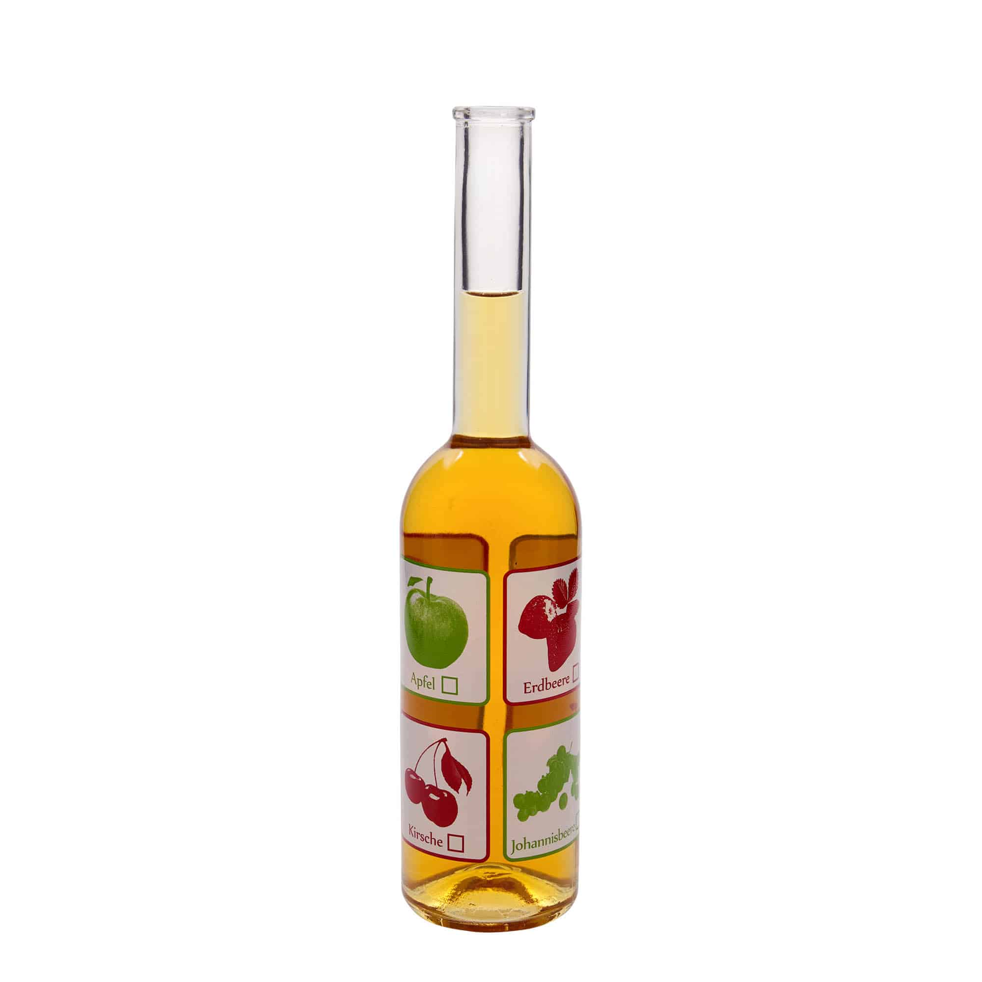 500 ml skleněná láhev „Opera“, motiv: ovoce, hrdlo: korek