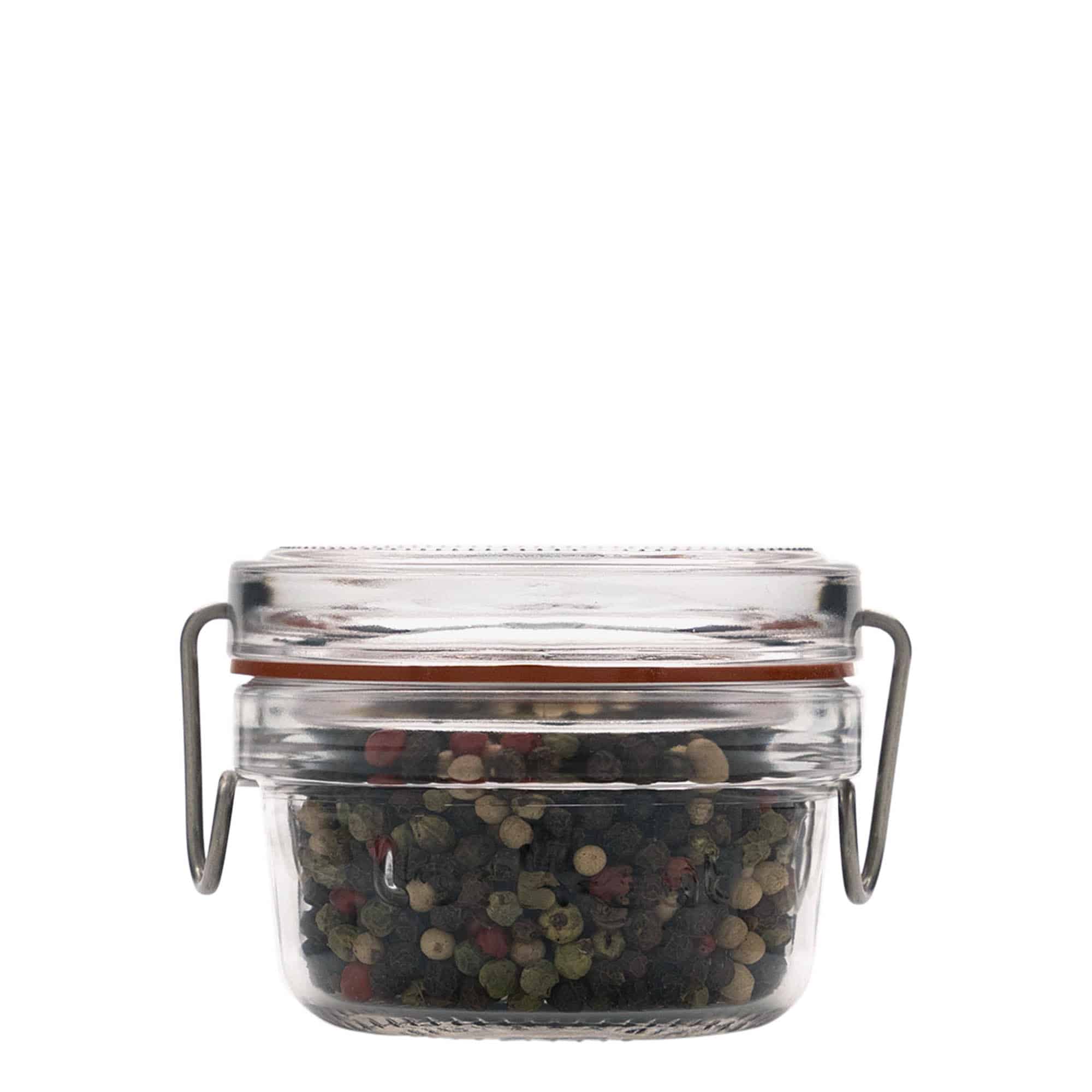 80 ml zavařovací sklenice s drátěným uzávěrem 'Lock-Eat', hrdlo: drátěný uzávěr