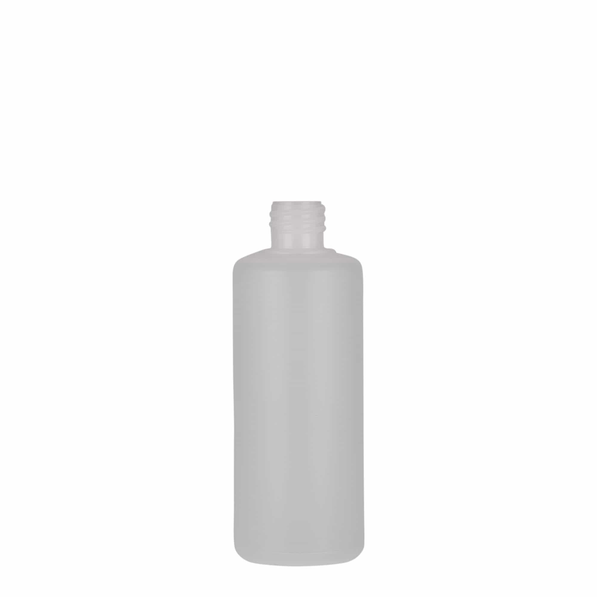 100 ml kulatá láhev, PE plast, přírodní, hrdlo: šroubovací uzávěr