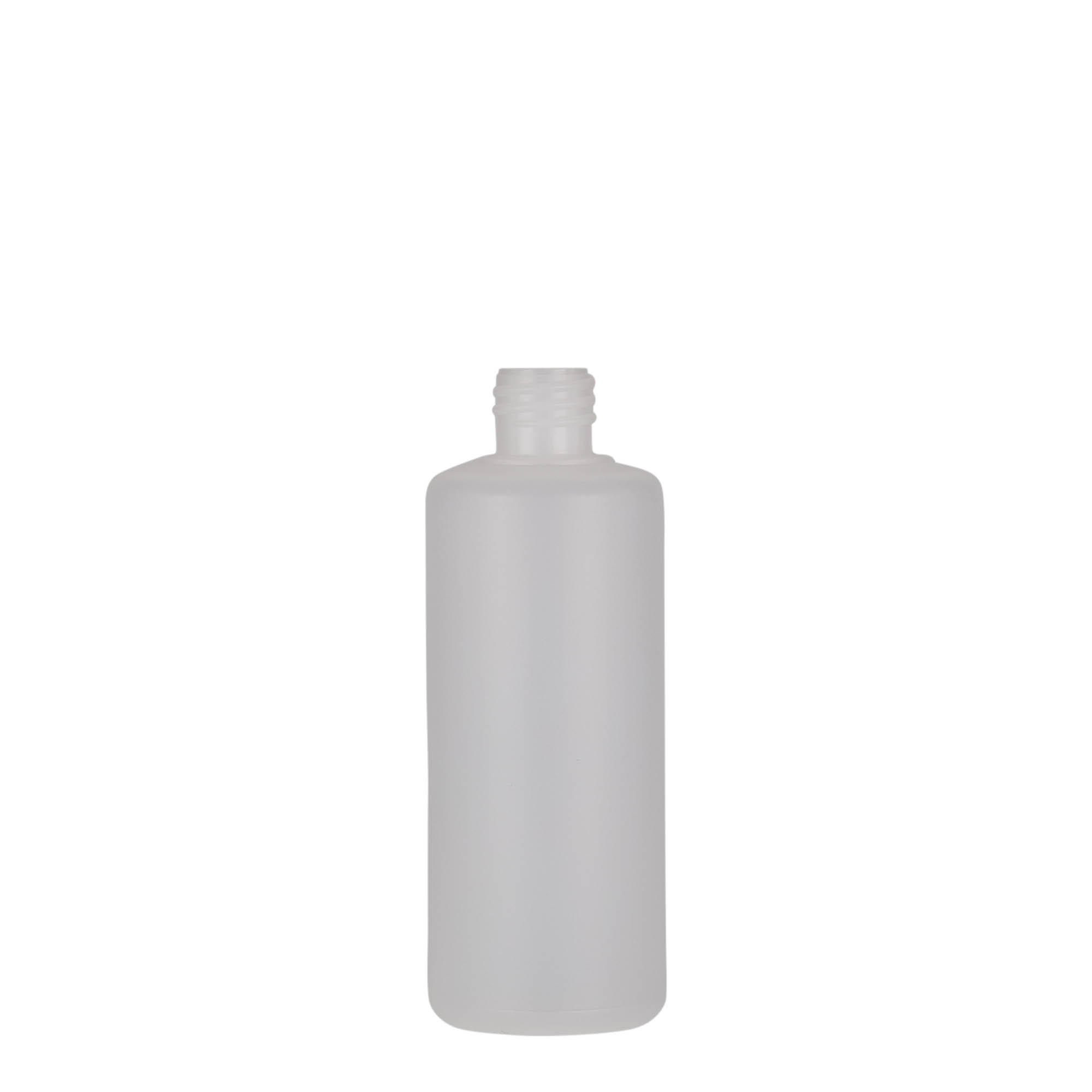 100 ml kulatá láhev, PE plast, přírodní, hrdlo: šroubovací uzávěr