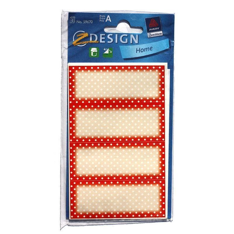 Zweckform štítky „Red Dots“, obdélníkové, papír, červené Zweckform štítky „Red Dots“, obdélníkové, papír, červené