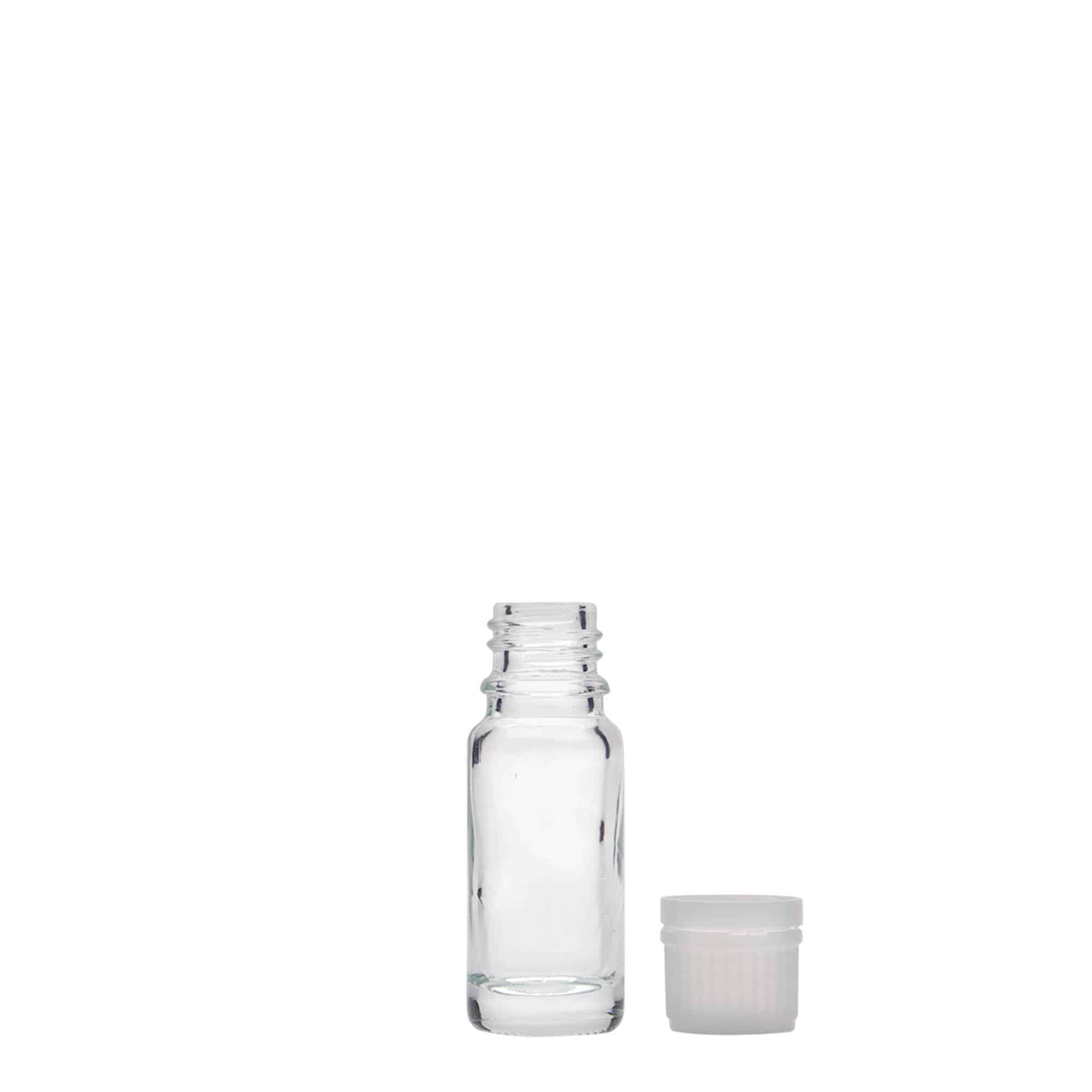 10 ml lékovka, sklo, hrdlo: DIN 18