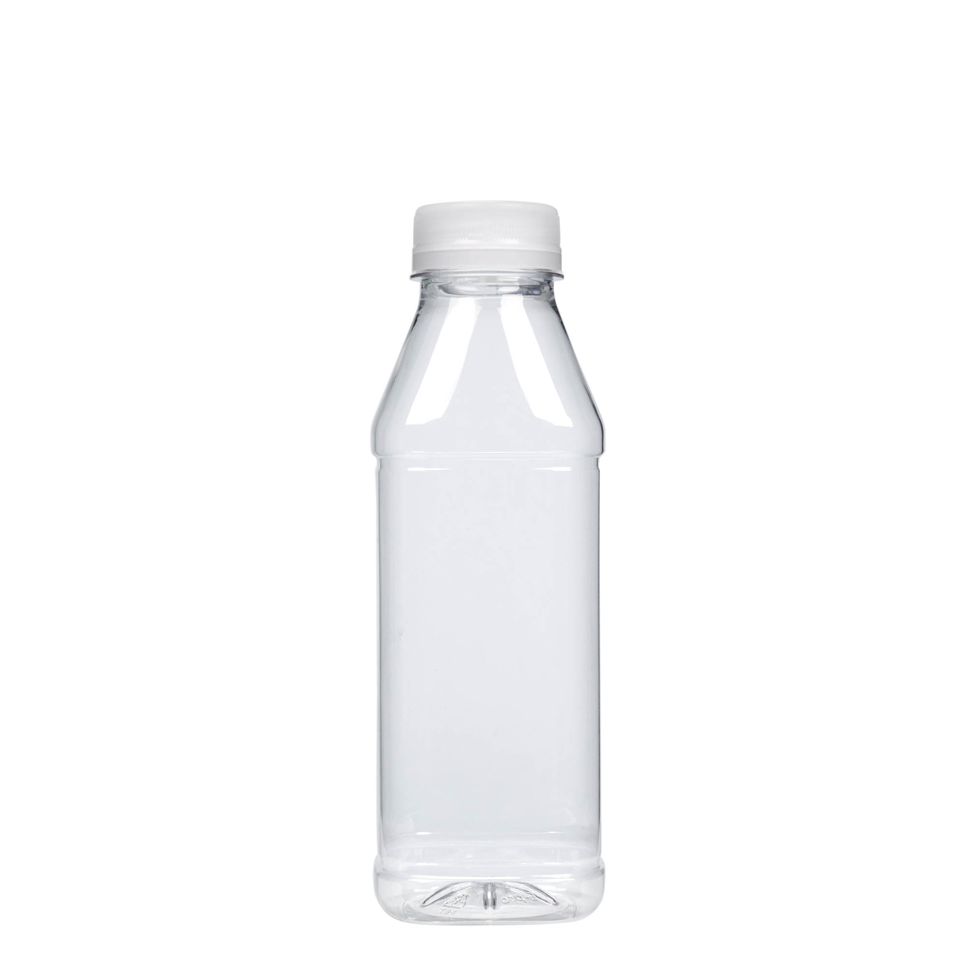 PET lahev 500 ml 'Milk and Juice Carré', čtvercová, plast, ústí: 38 mm