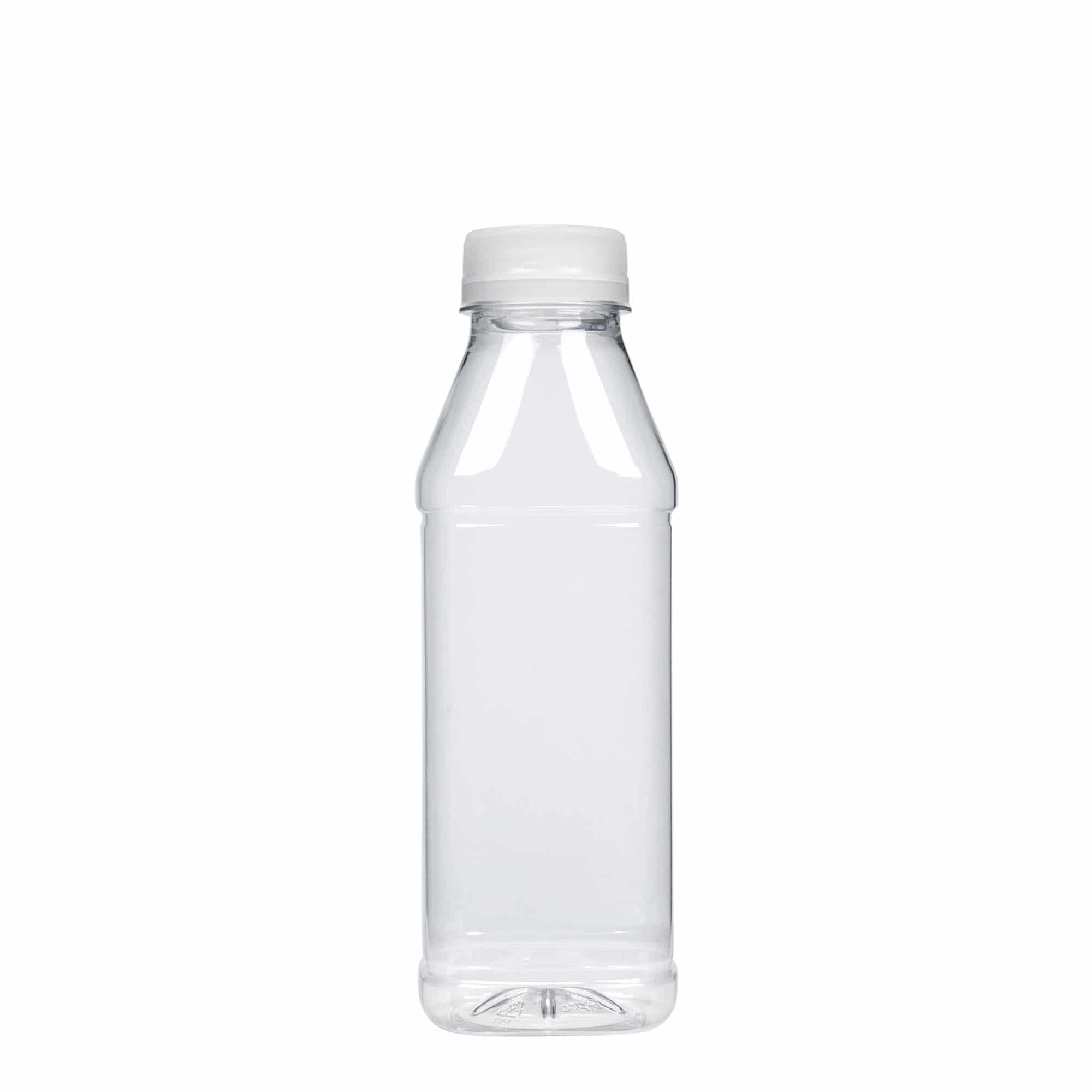500 ml PET láhev 'Milk and Juice Carré', čtvercová, plastová, hrdlo: 38 mm