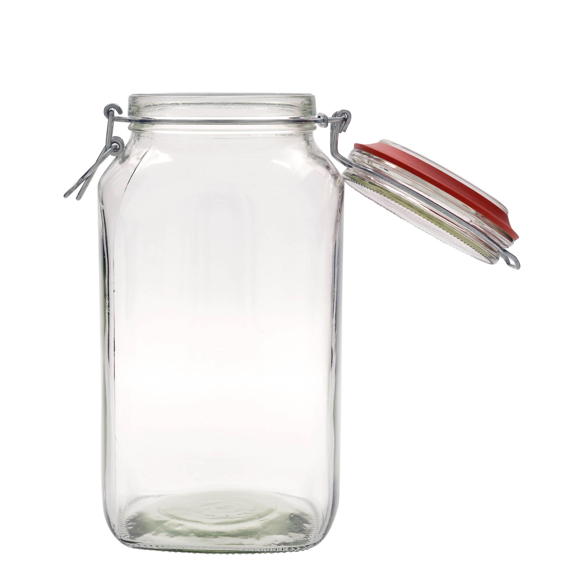 2.590 ml drátové zavařovací sklenice #, čtvercová, hrdlo: drátové zavírání