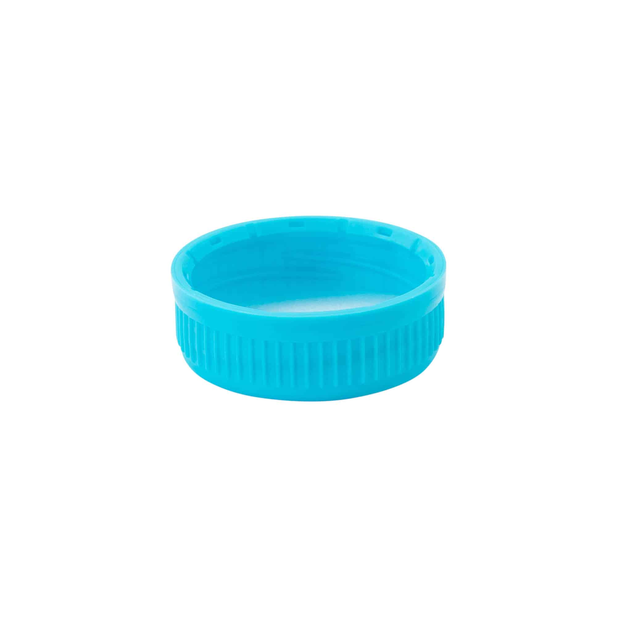 Šroubovací uzávěr 40mm, plast PE, světle modrý