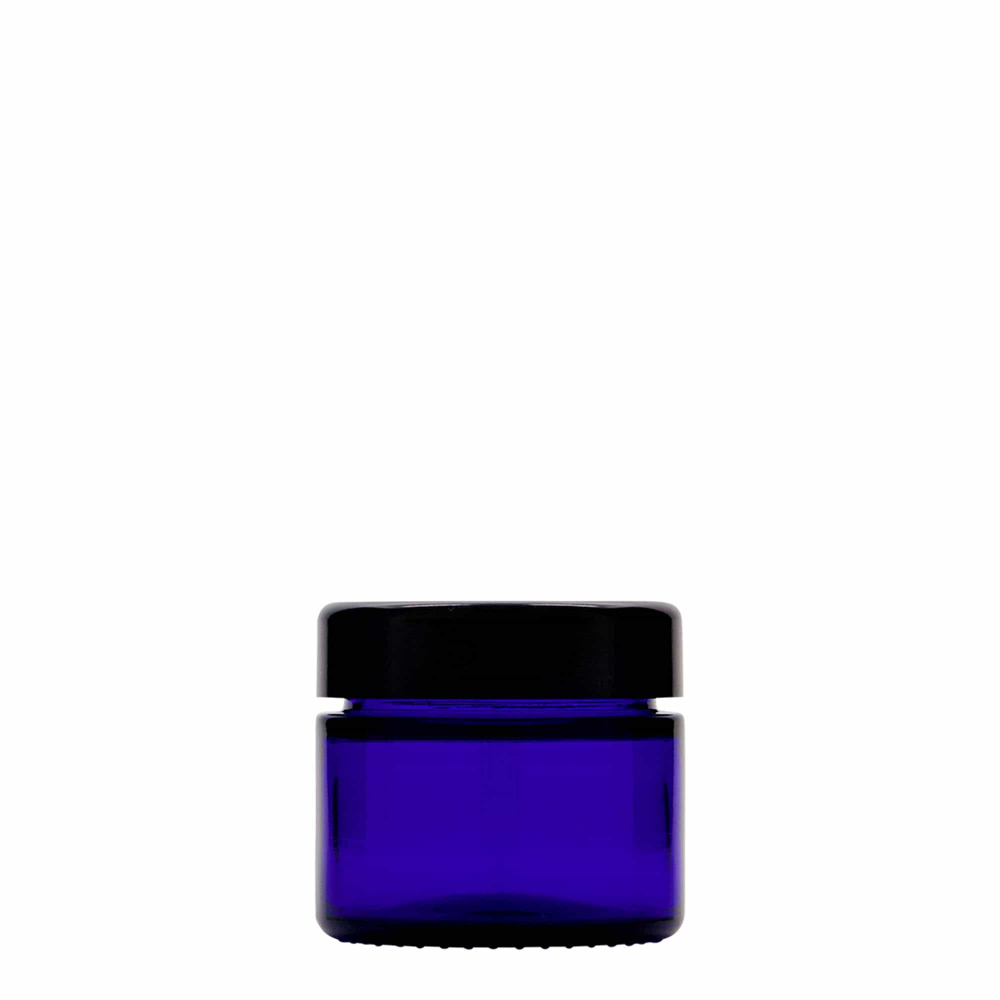 50 ml kelímek 'Blue Edition', sklo, královská modř, hrdlo: šroubovací uzávěr