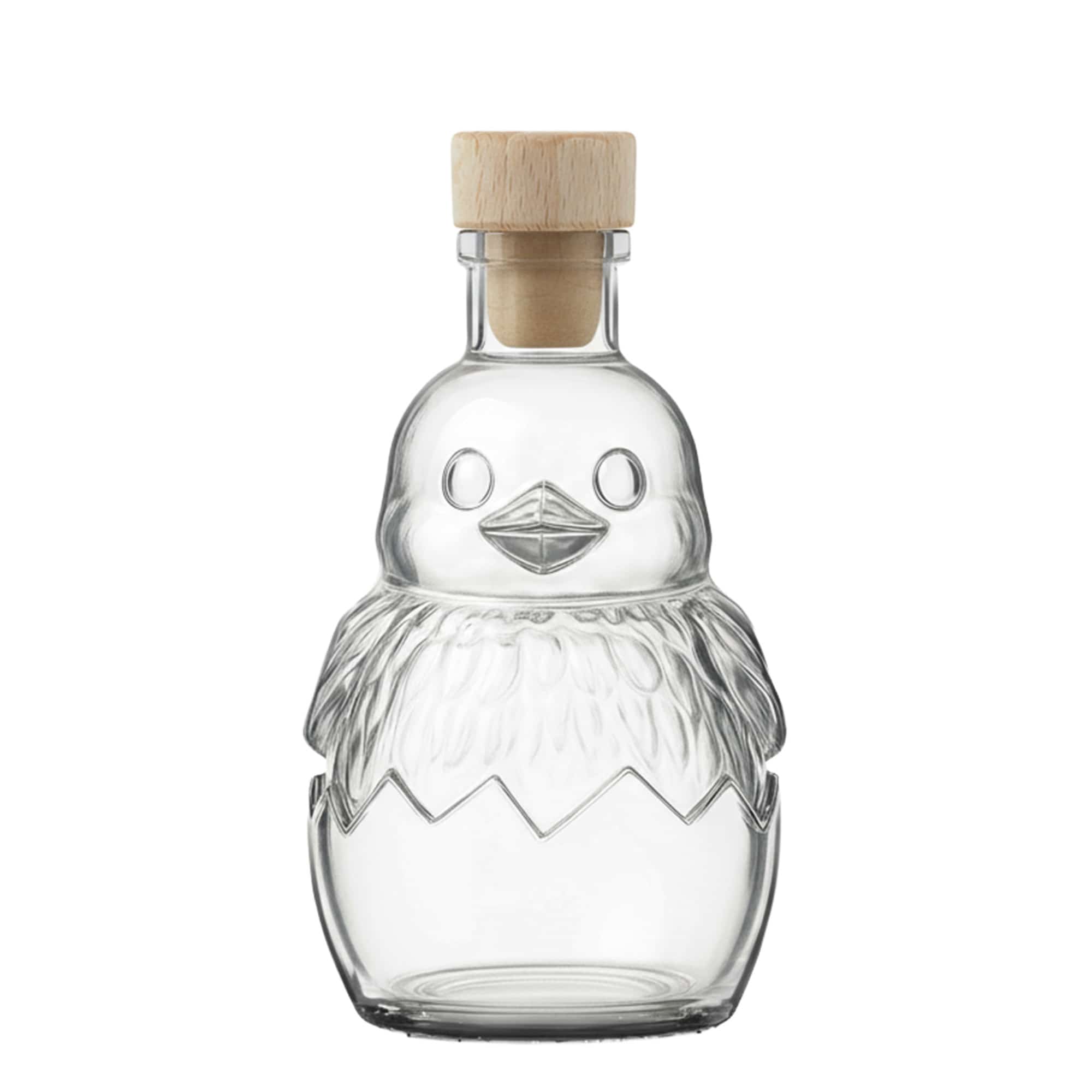 200 ml skleněná láhev 'Kuřátko', hrdlo: korek