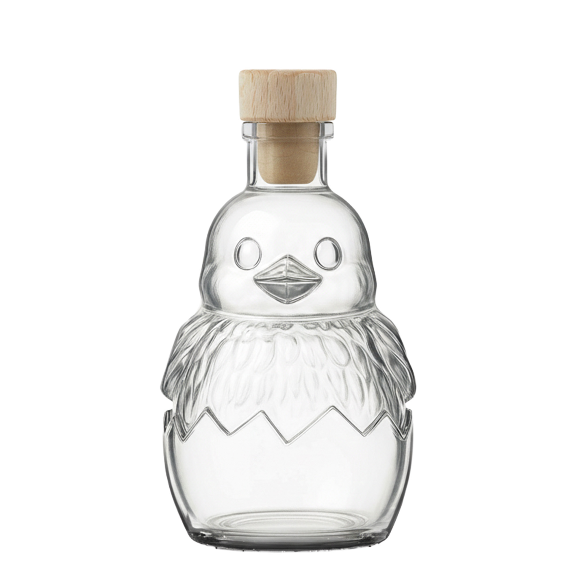 200 ml skleněná láhev 'Kuřátko', hrdlo: korek 200 ml skleněná láhev 'Kuřátko', hrdlo: korek