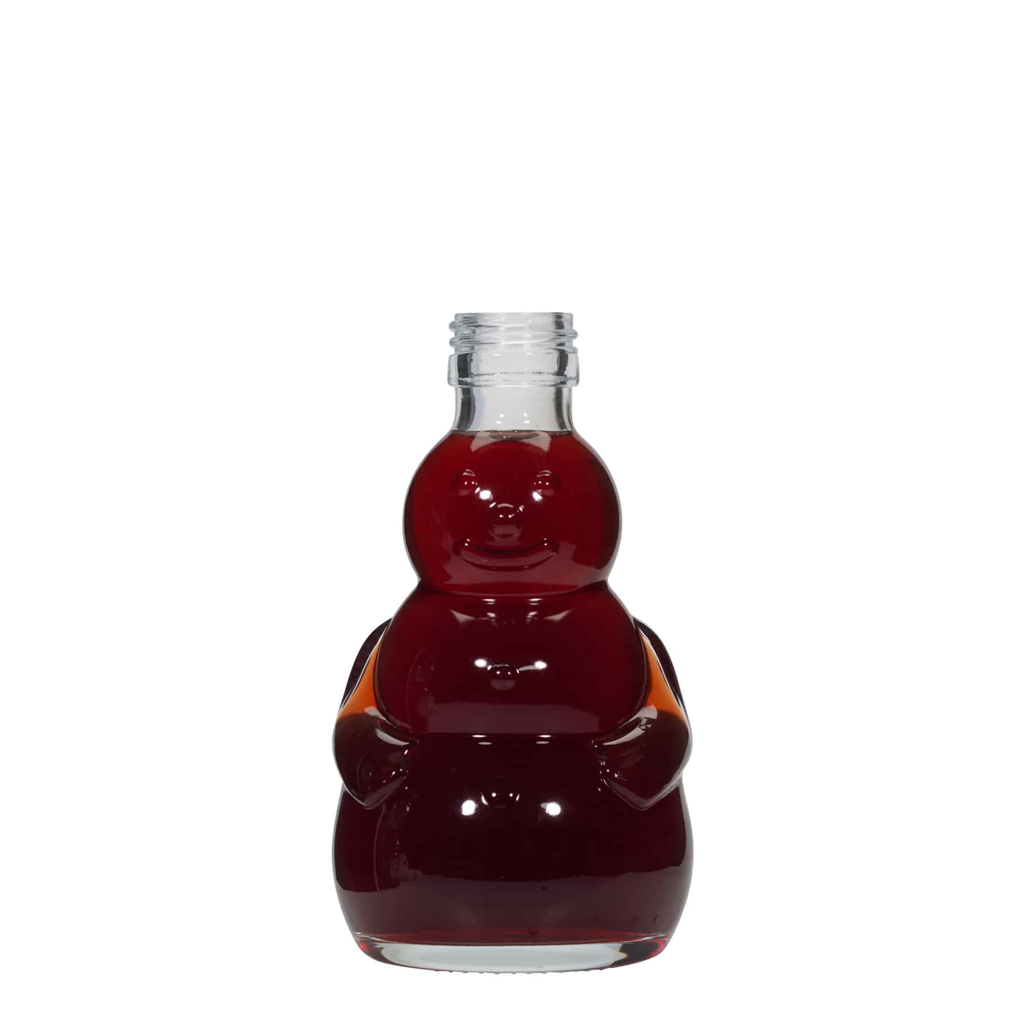 200 ml skleněná láhev 'Sněhulák', hrdlo: PP 28