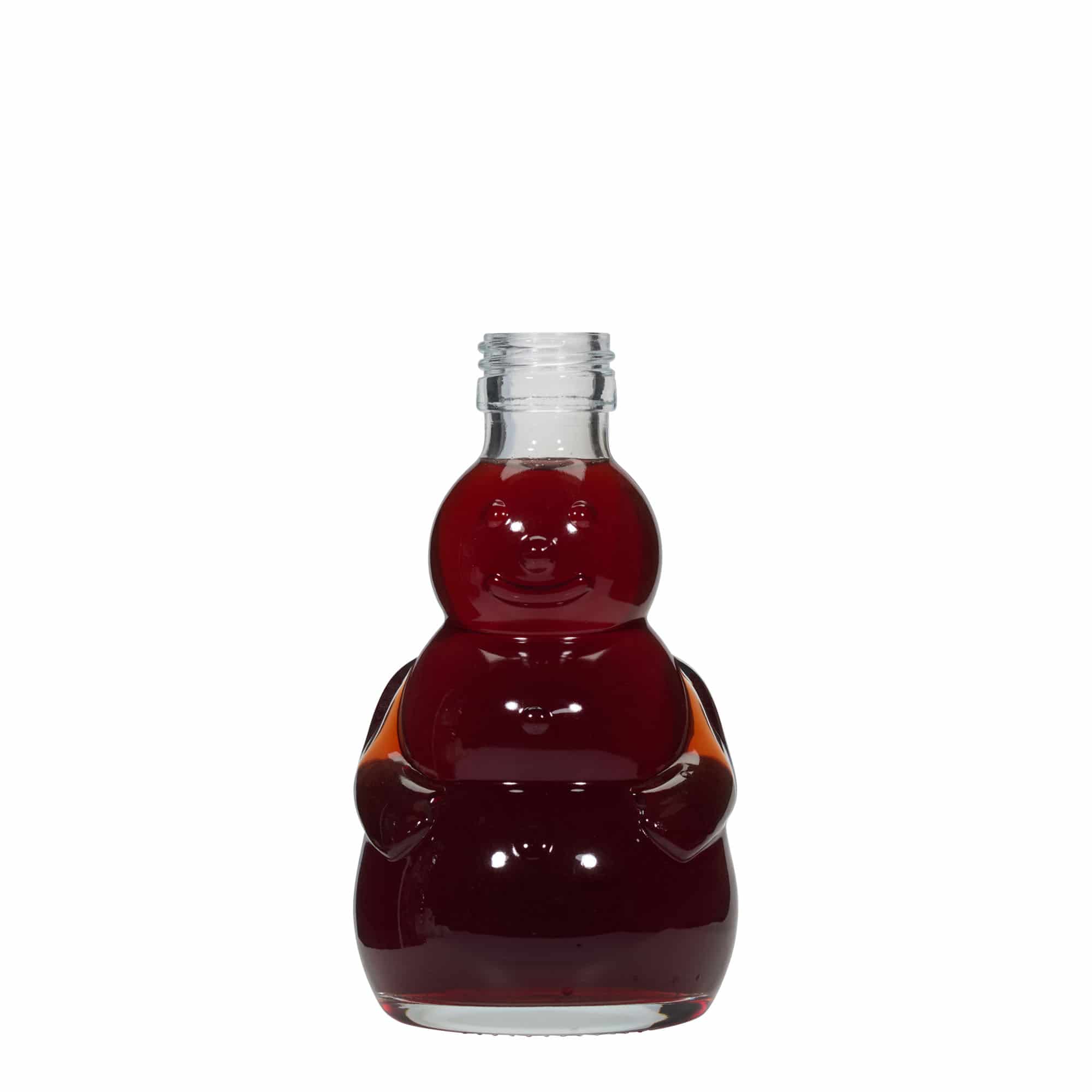 200 ml skleněná láhev 'Sněhulák', hrdlo: PP 28