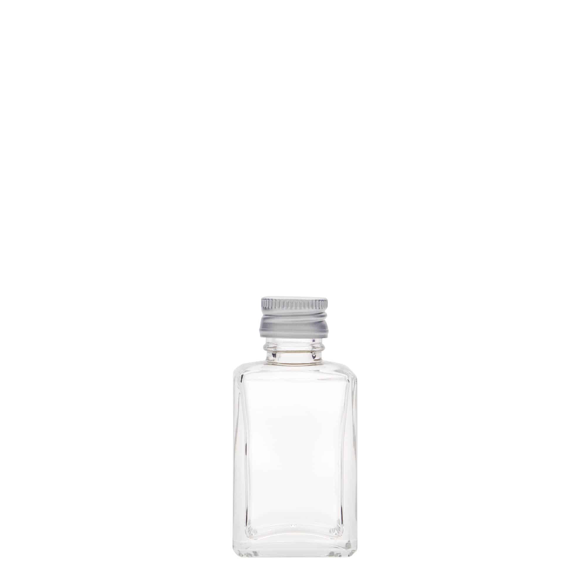 Skleněná lahev 30 ml 'Tamme', čtvercová, uzávěr: PP 18