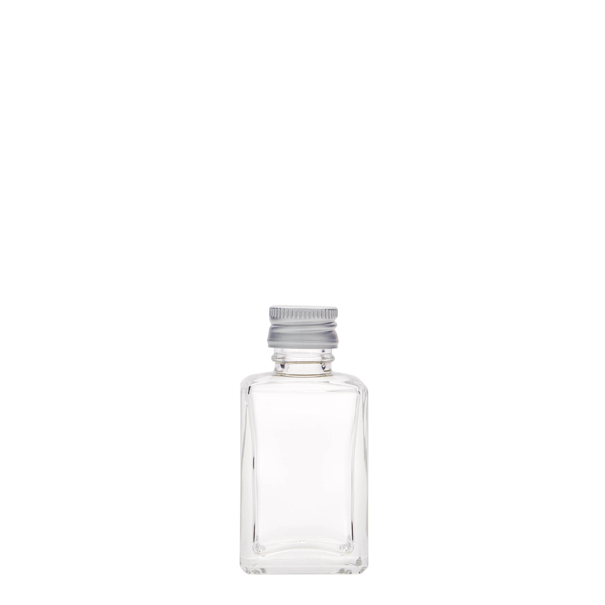 30 ml skleněná lahvička 'Tamme', čtvercová, hrdlo: PP 18 30 ml skleněná lahvička 'Tamme', čtvercová, hrdlo: PP 18