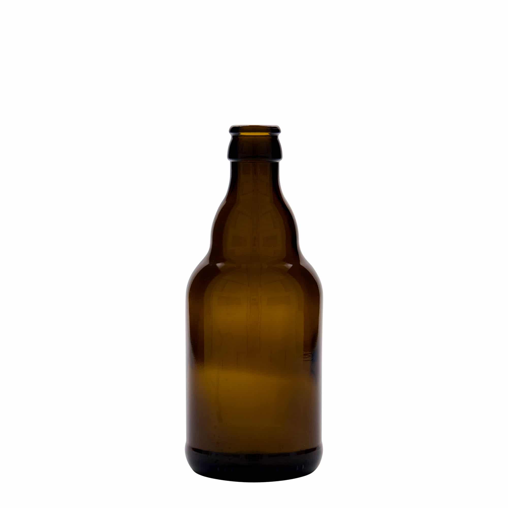 Pivní lahev 330 ml 'Steinie', sklo, hnědá, ústí: korunkový uzávěr Pivní lahev 330 ml 'Steinie', sklo, hnědá, ústí: korunkový uzávěr