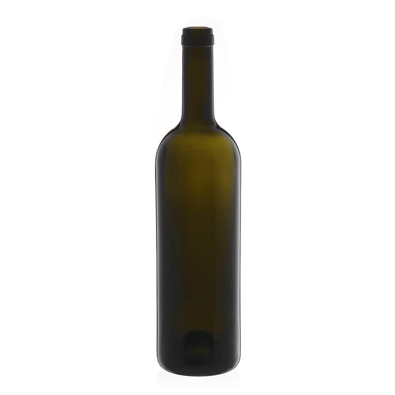 Lahev na víno 750 ml 'Golia', starožitná zelená, uzávěr: korek
