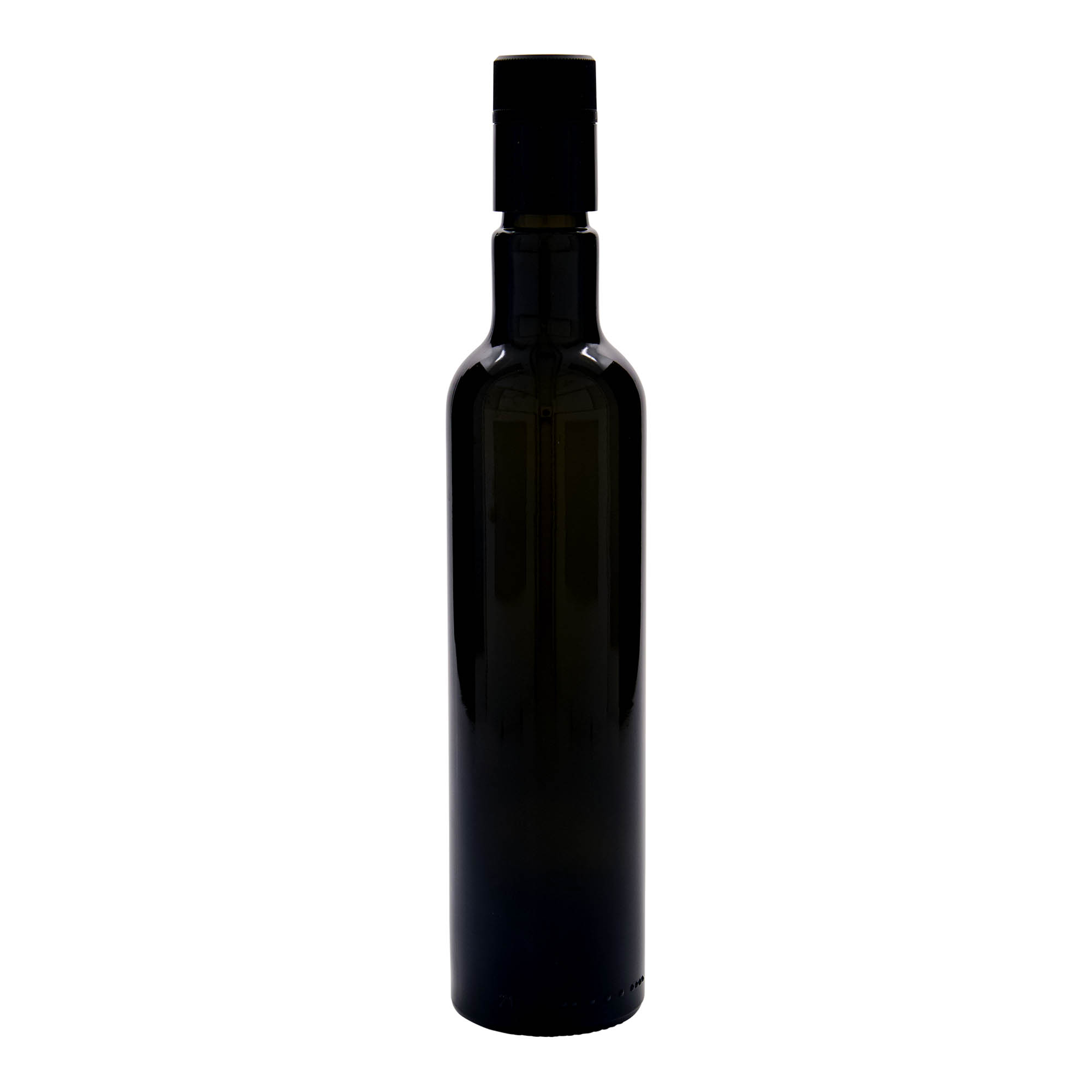 500 ml láhev na ocet/olej „Willy New“, sklo, antik zelená, hrdlo: DOP
