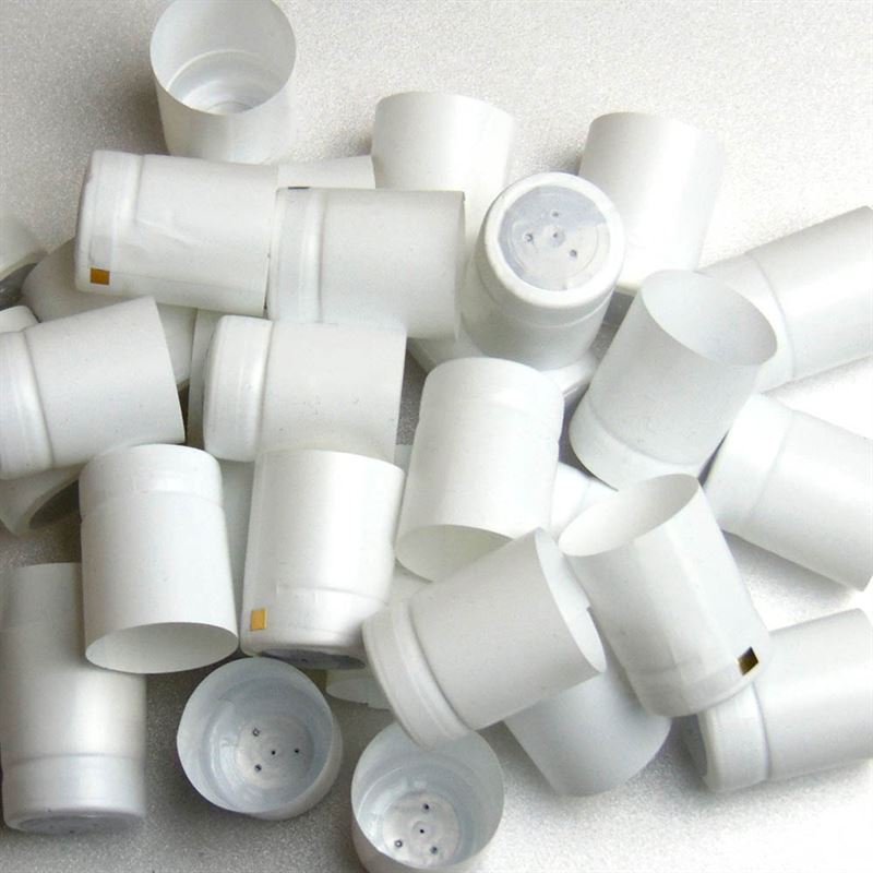 Smršťovací kapsle 32x41, plast PVC, bílá