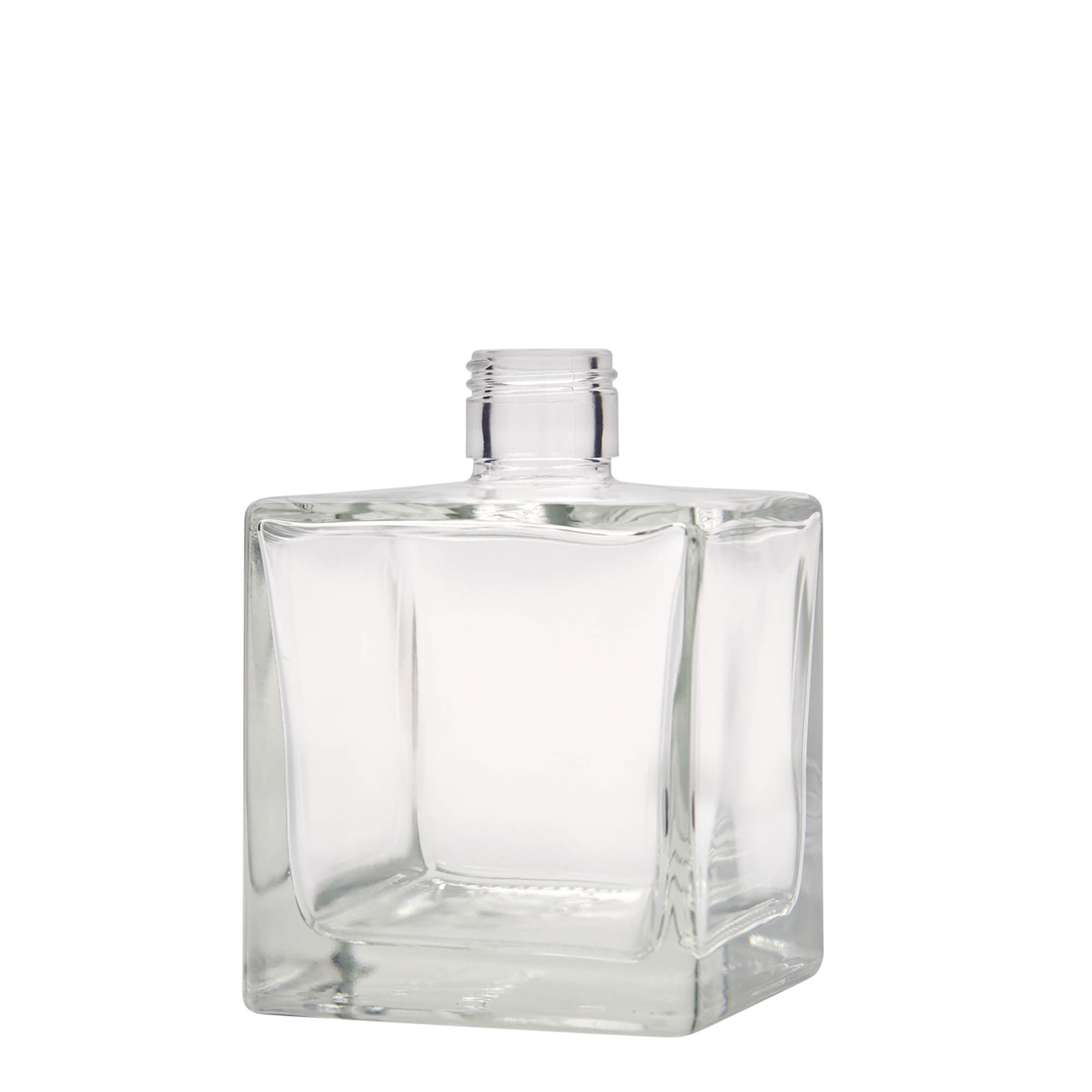 500 ml skleněná láhev 'Cube', čtvercová, hrdlo: PP 31,5