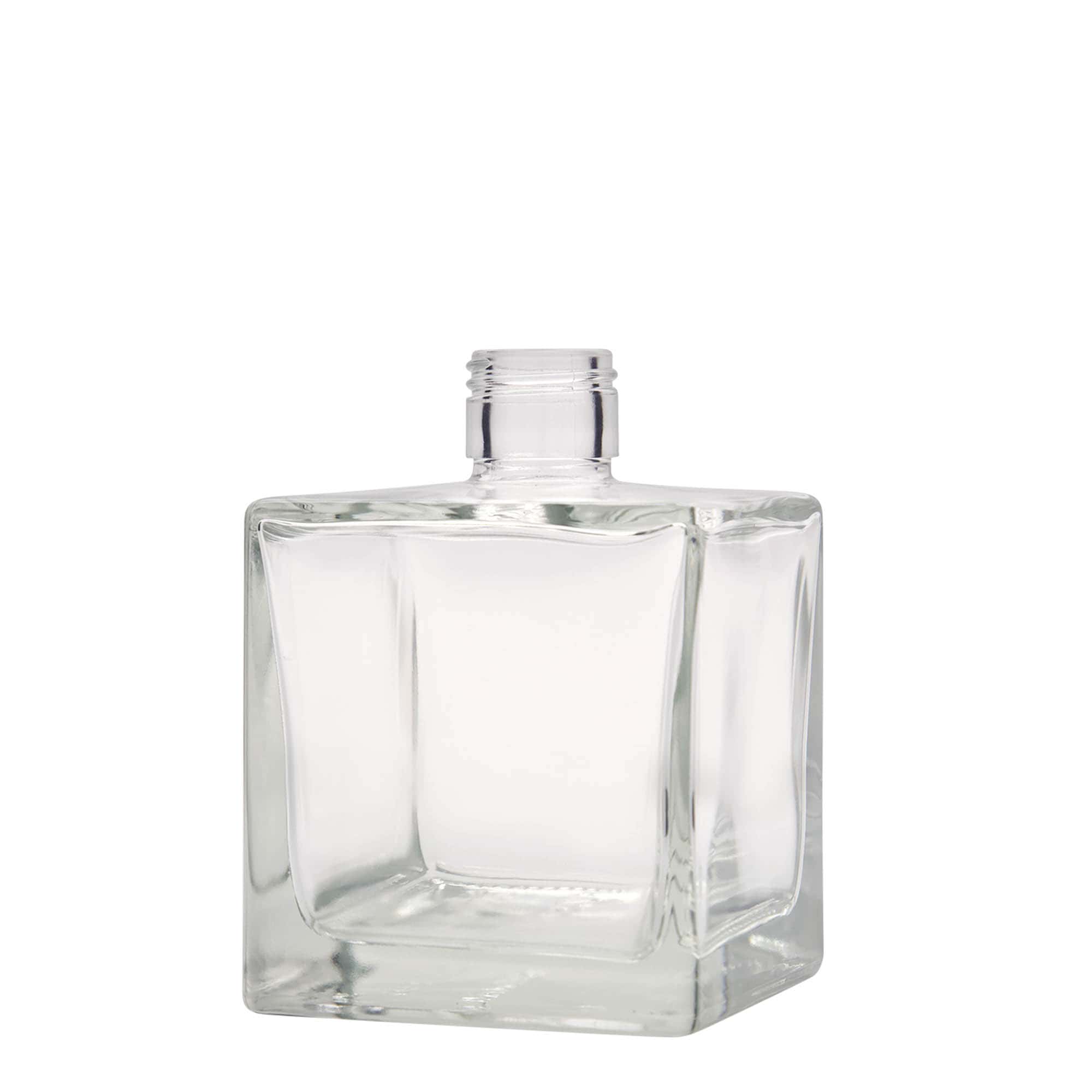 500 ml skleněná láhev 'Cube', čtvercová, hrdlo: PP 31,5
